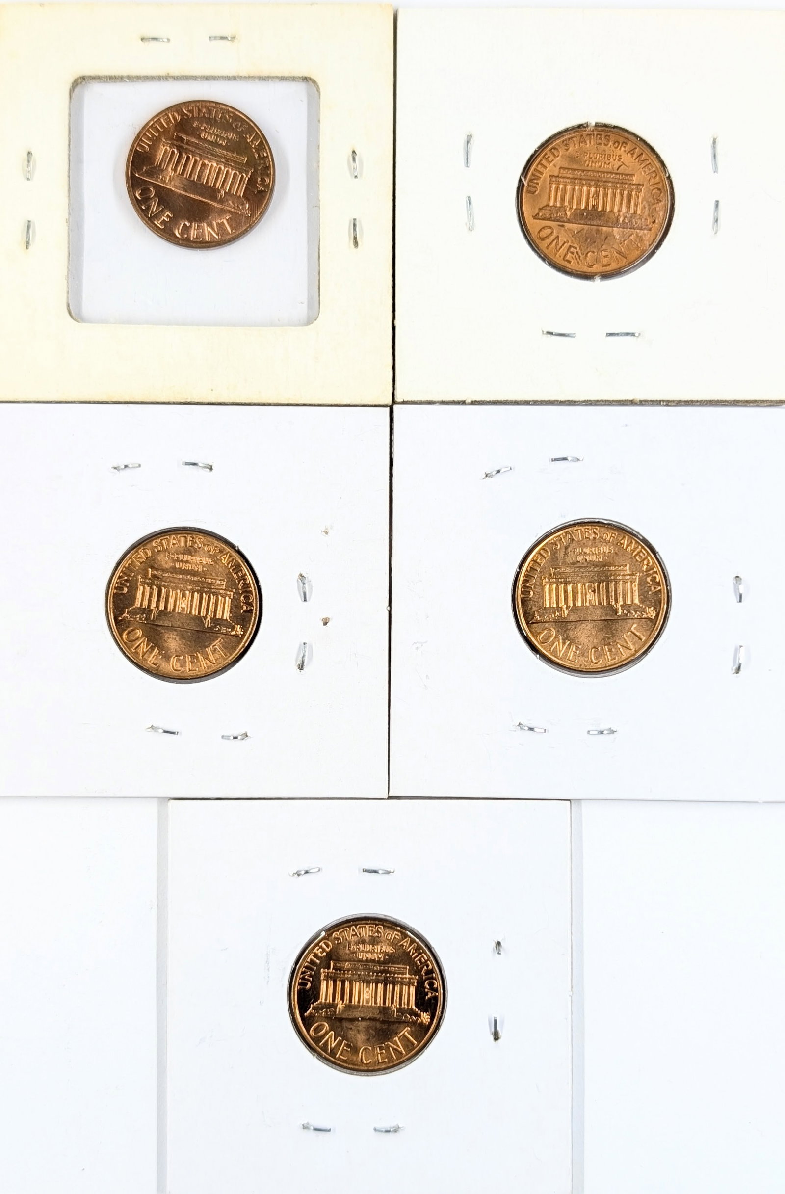 Lot of 5 Uncirculated Lincoln Cents - 1970-1973 - 2