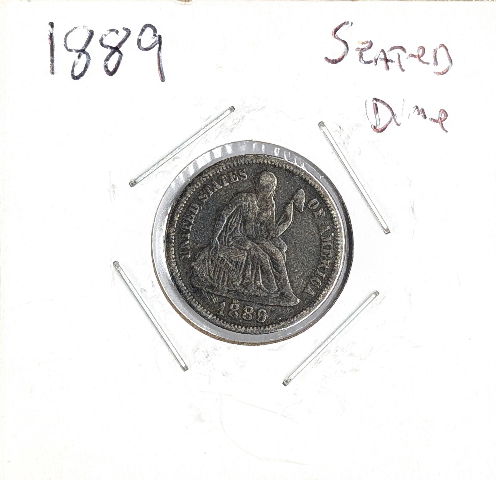 1889 Silver Seated Liberty Dime: Silver
