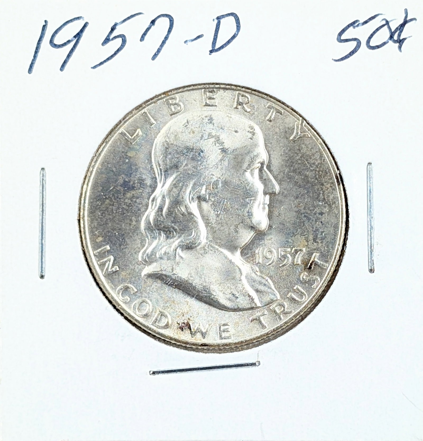1957-D Silver Franklin Half Dollar - Uncirculated (1 of 2)