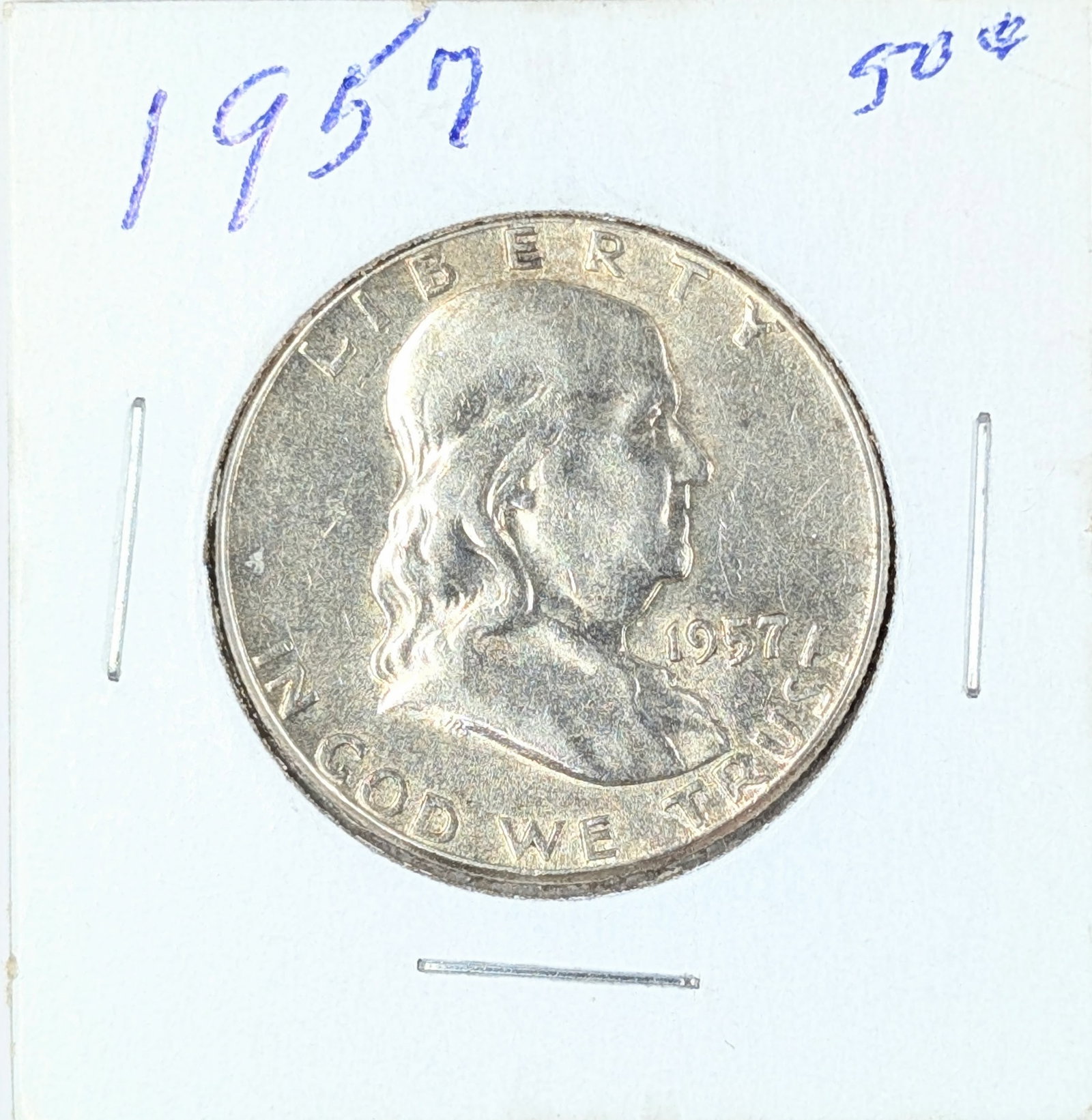 1957 Silver Franklin Half Dollar (1 of 2)
