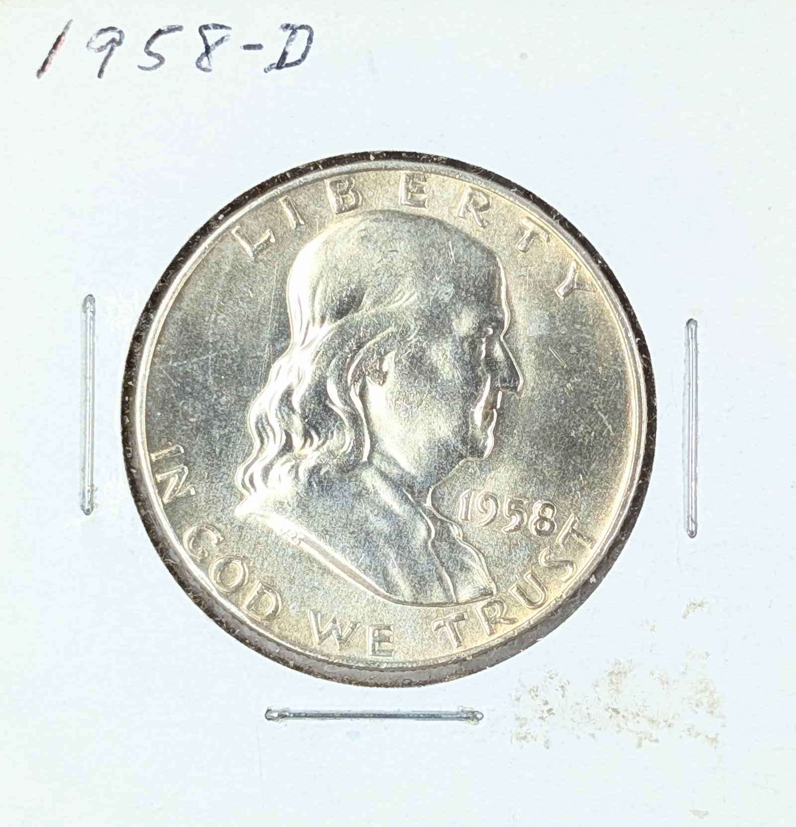 1958-D Silver Franklin Half Dollar - Uncirculated (1 of 2)