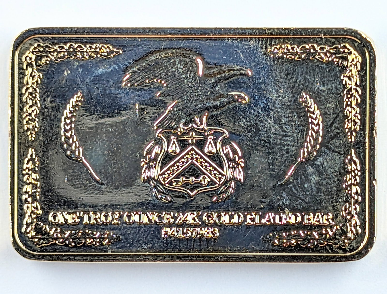 1 Troy Ounce 24K Gold plated Bar - 2