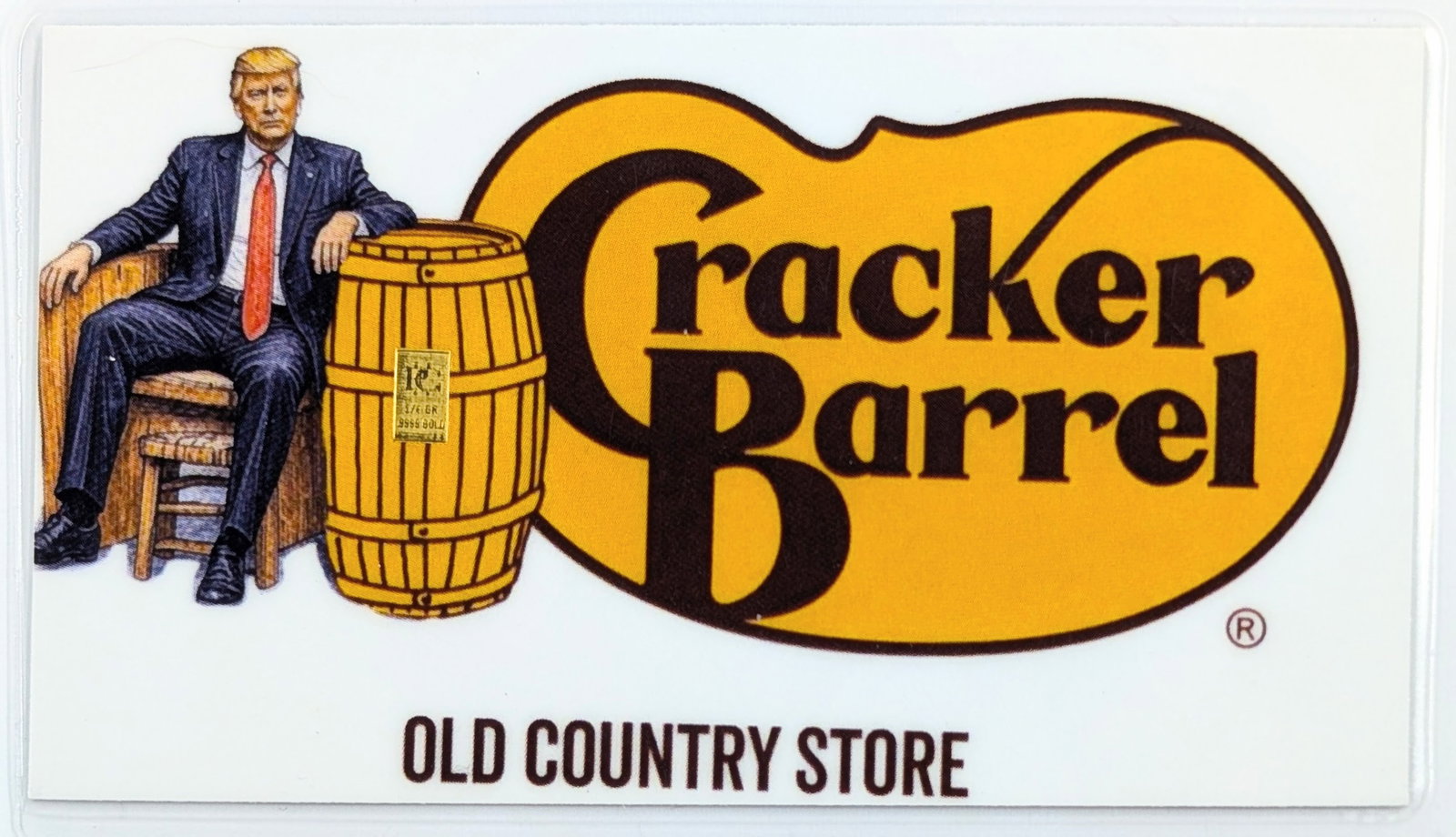Donald Trump Cracker Barrel 1/4 grain .999 Fine Gold by Patriots Coin (1 of 2)