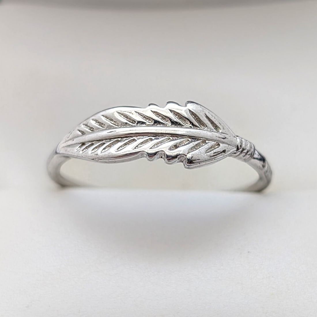 Lot of 3 Sterling Silver Ladies Rings - Infinity & Feather - 4