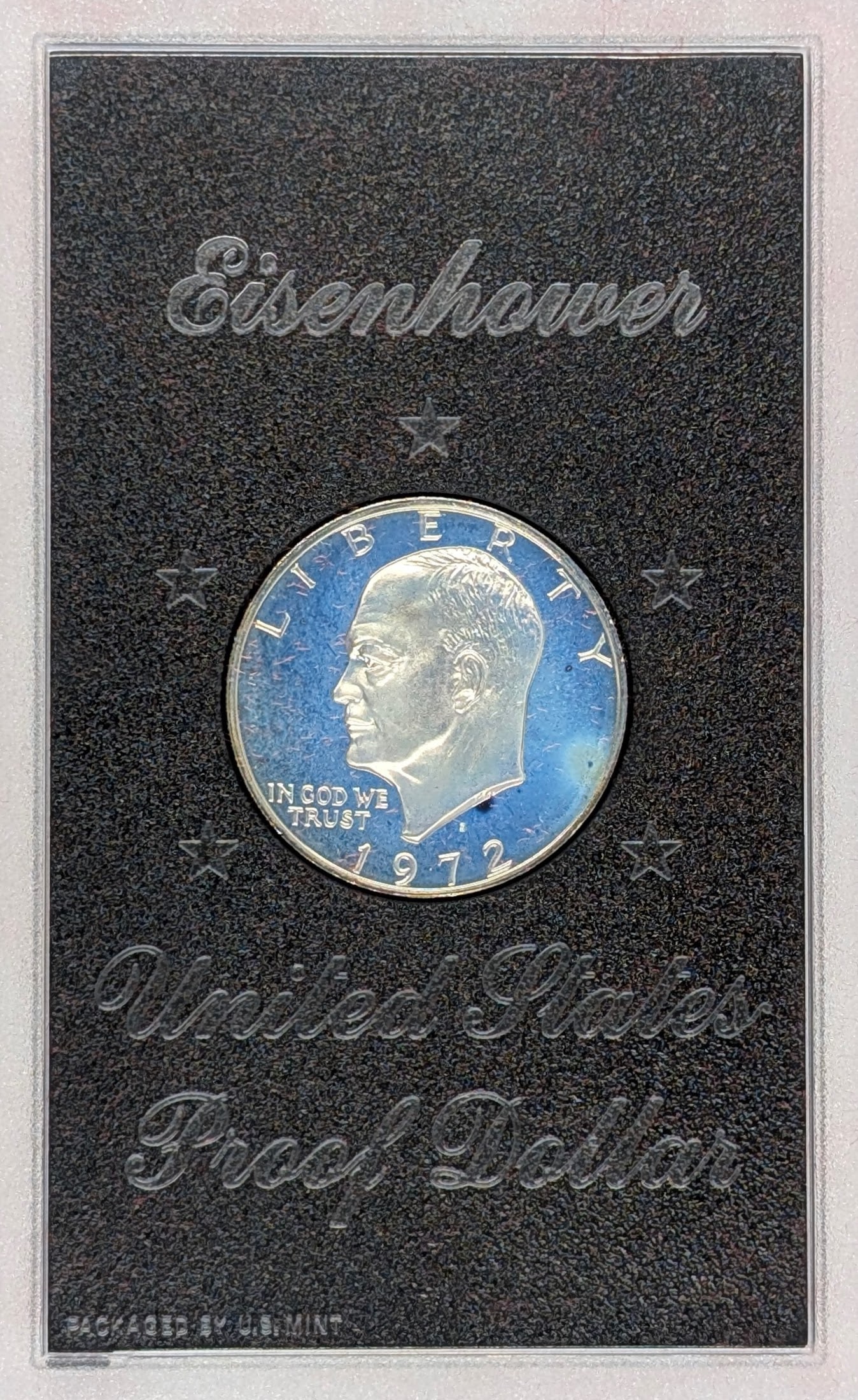 1972-S Eisenhower " Ike" Proof Silver Dollar - Toned - 2