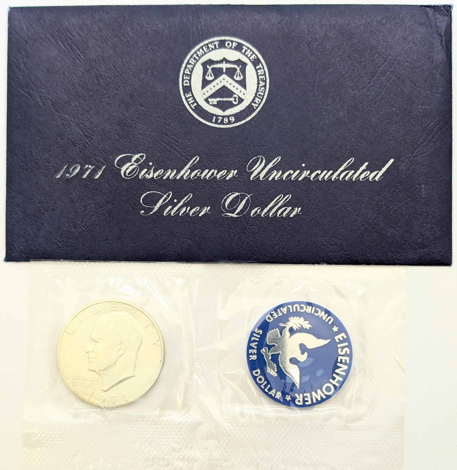 1971-S Eisenhower " Ike" Uncirculated Silver Dollar: Silver