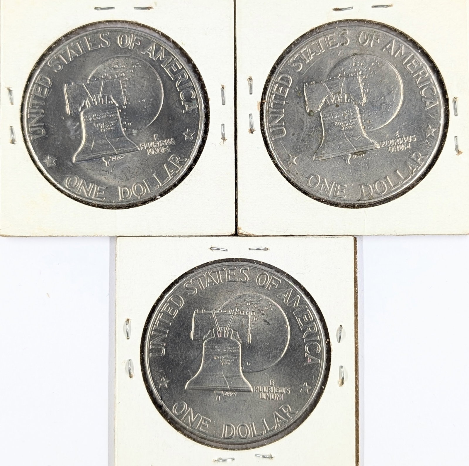 Lot of 3 Bicentennial 1976-D Eisenhower "Ike" Dollars - 2