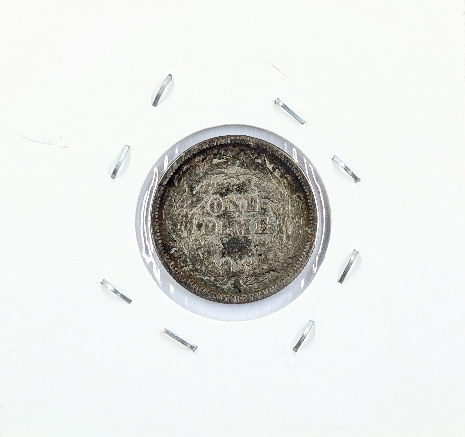 1876 Silver Seated Liberty Dime - 2