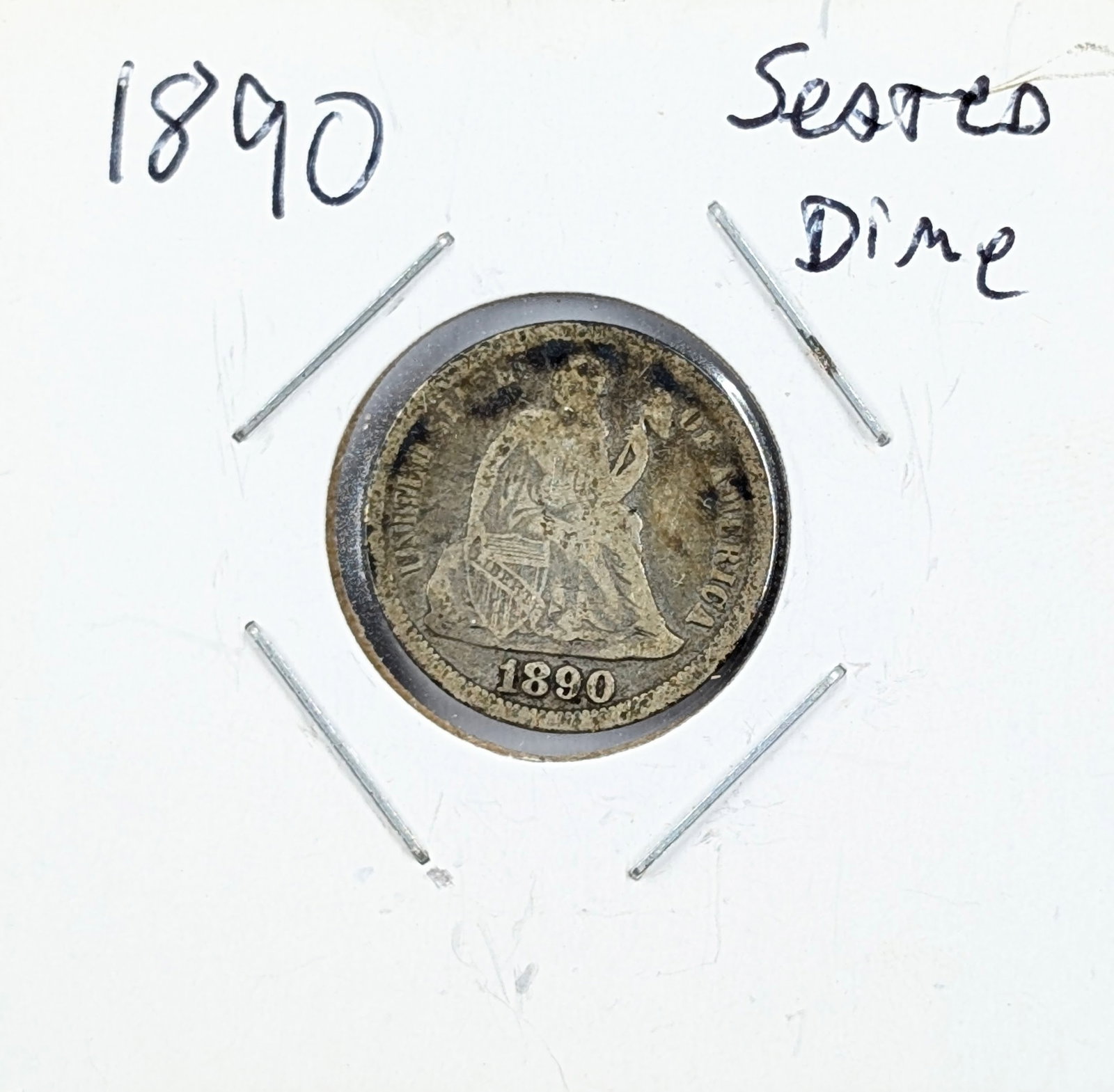 1890 Silver Seated Liberty Dime: Silver
