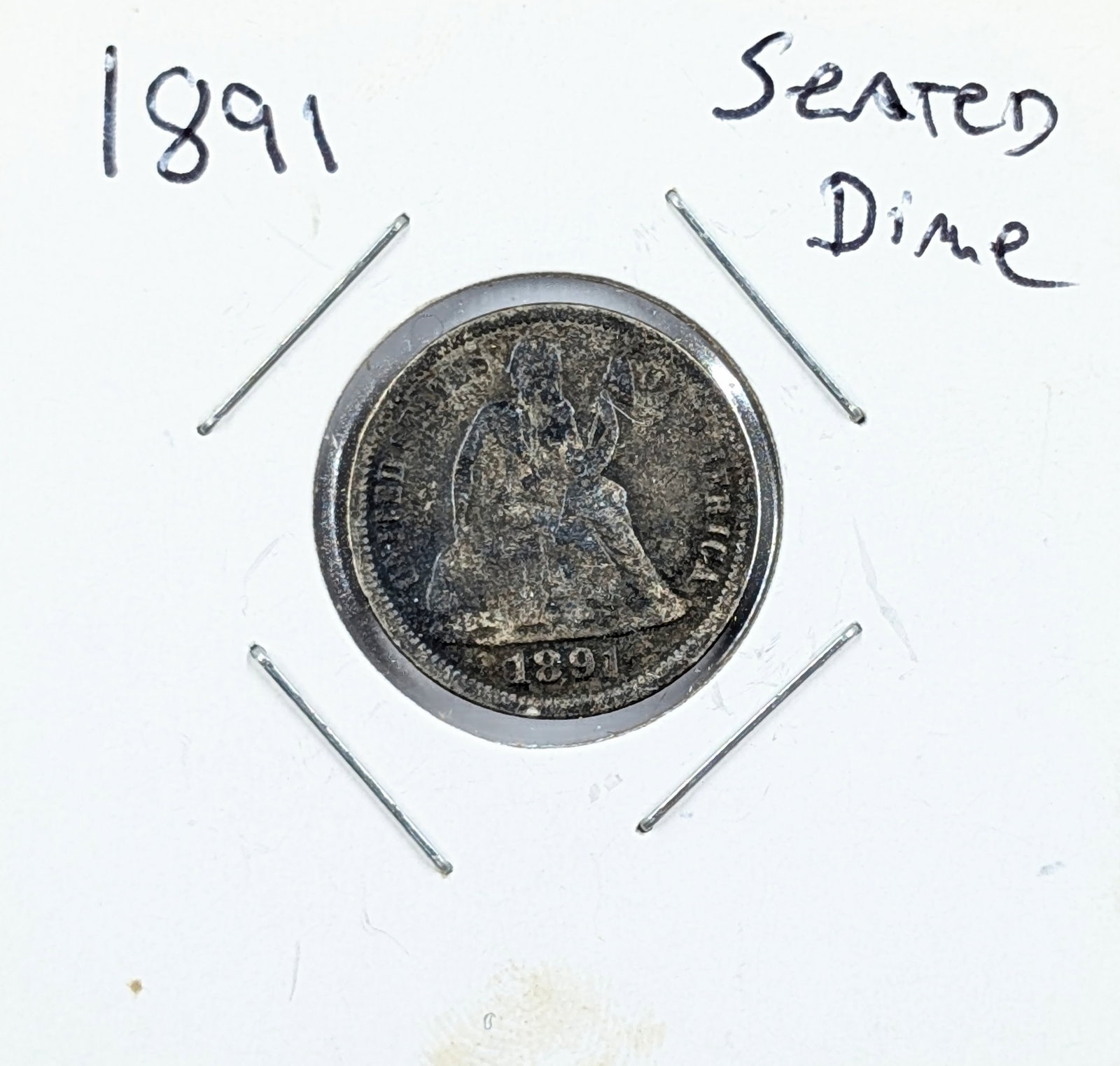 1891 Silver Seated Liberty Dime: Silver