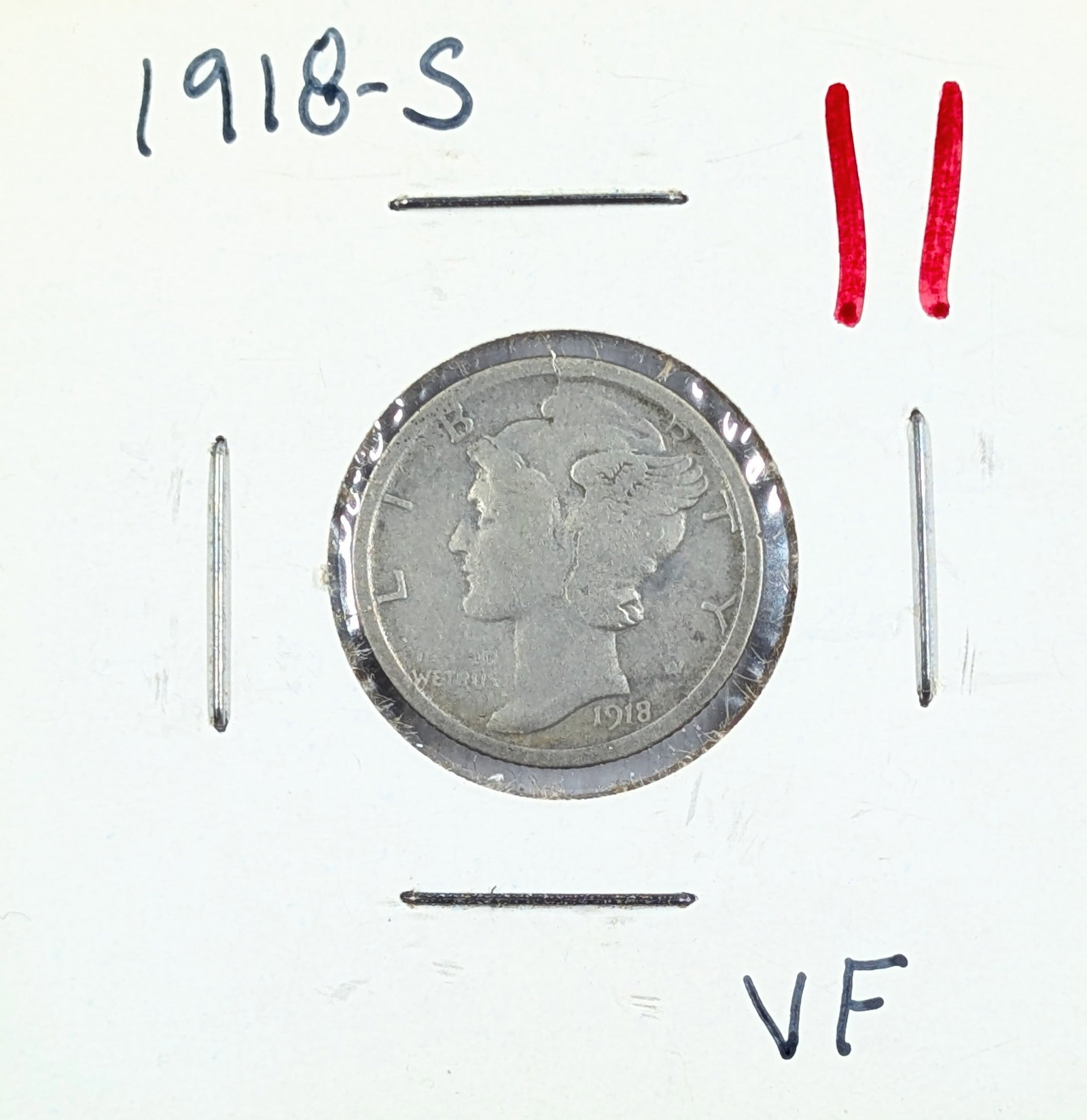 1918-S Silver Mercury Dime (1 of 2)