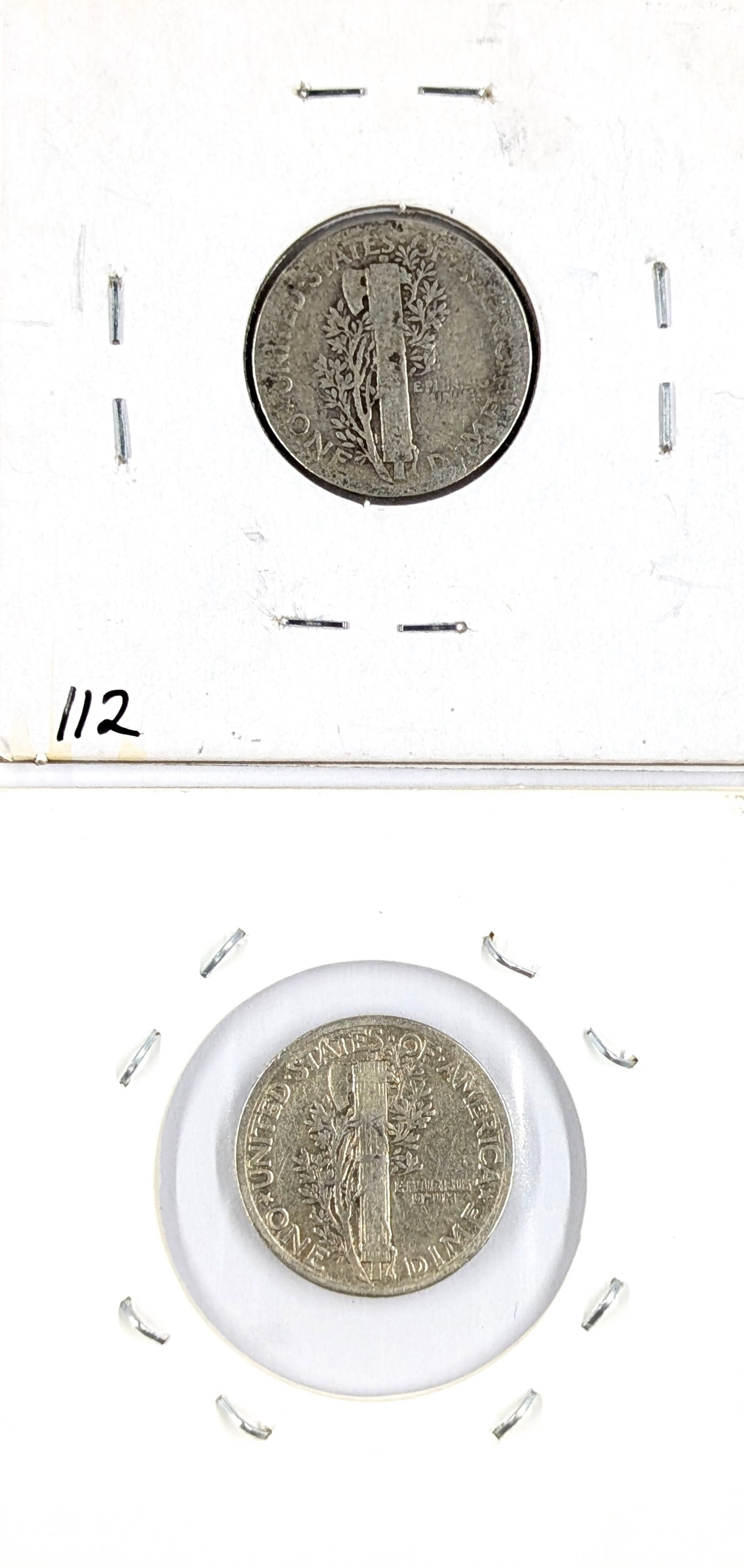 Lot of 2 Silver Mercury Dimes - 1925, 1926 - 2