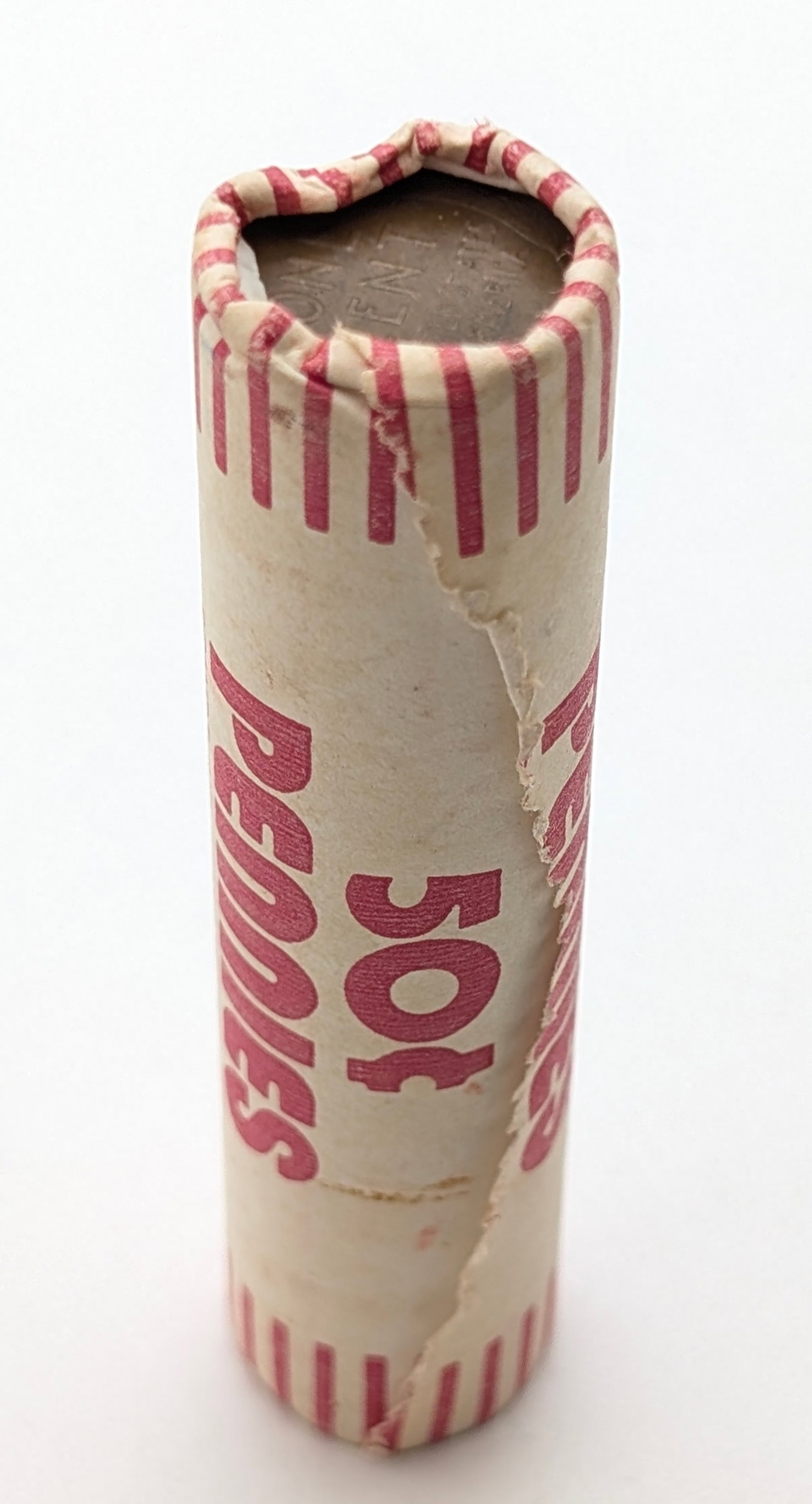Original Bank Roll of 50 Wheat Cents: Coin