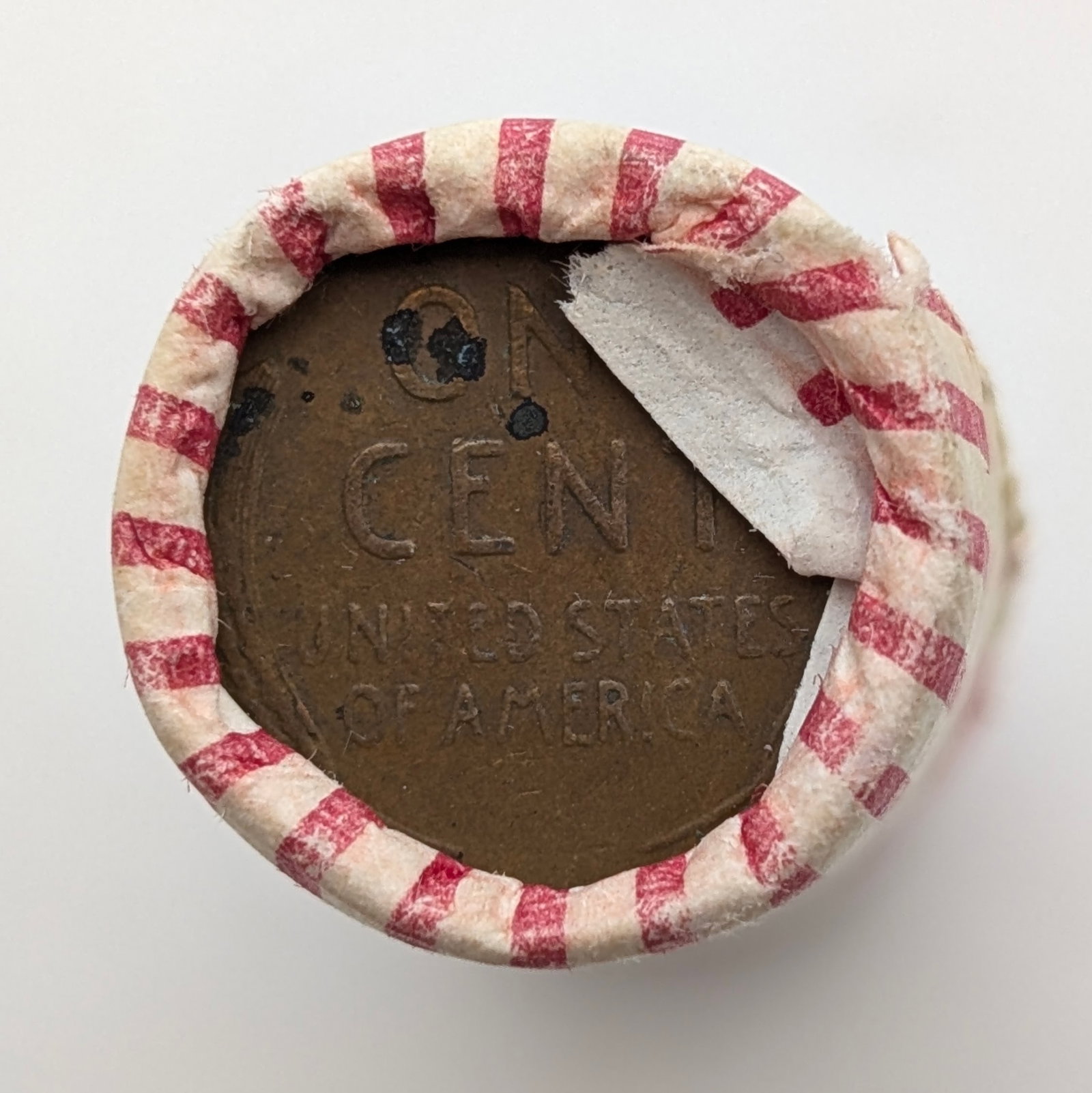 Original Bank Roll of 50 Wheat Cents - 3