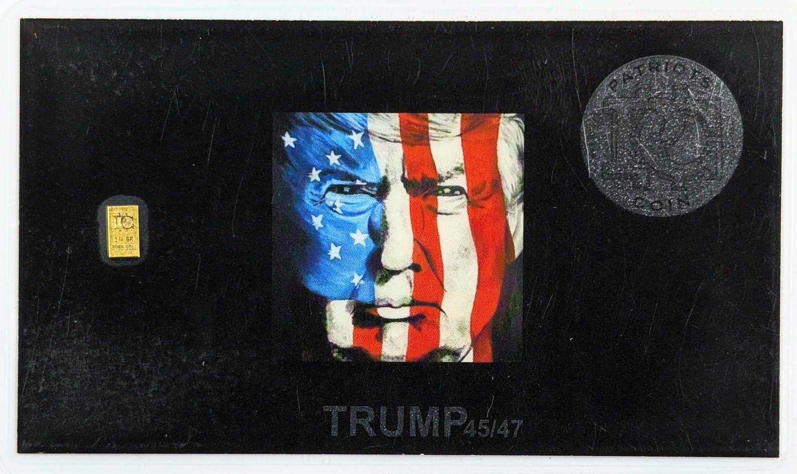 Donald Trump 1/4 grain .999 Fine Gold by Patriots Coin: Grain