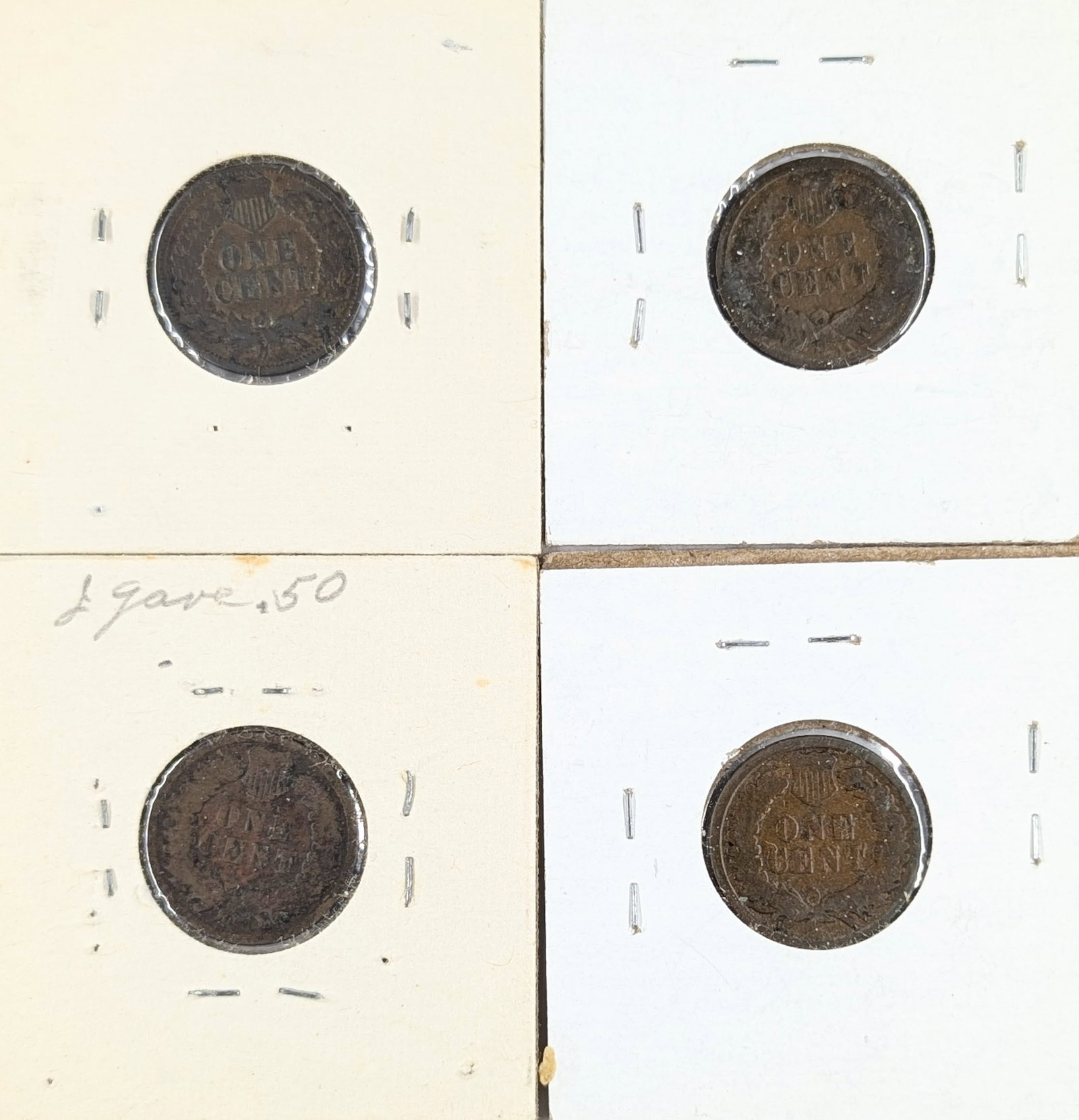 Lot of 4 Indian Head Cents - 1888-1894 - 2