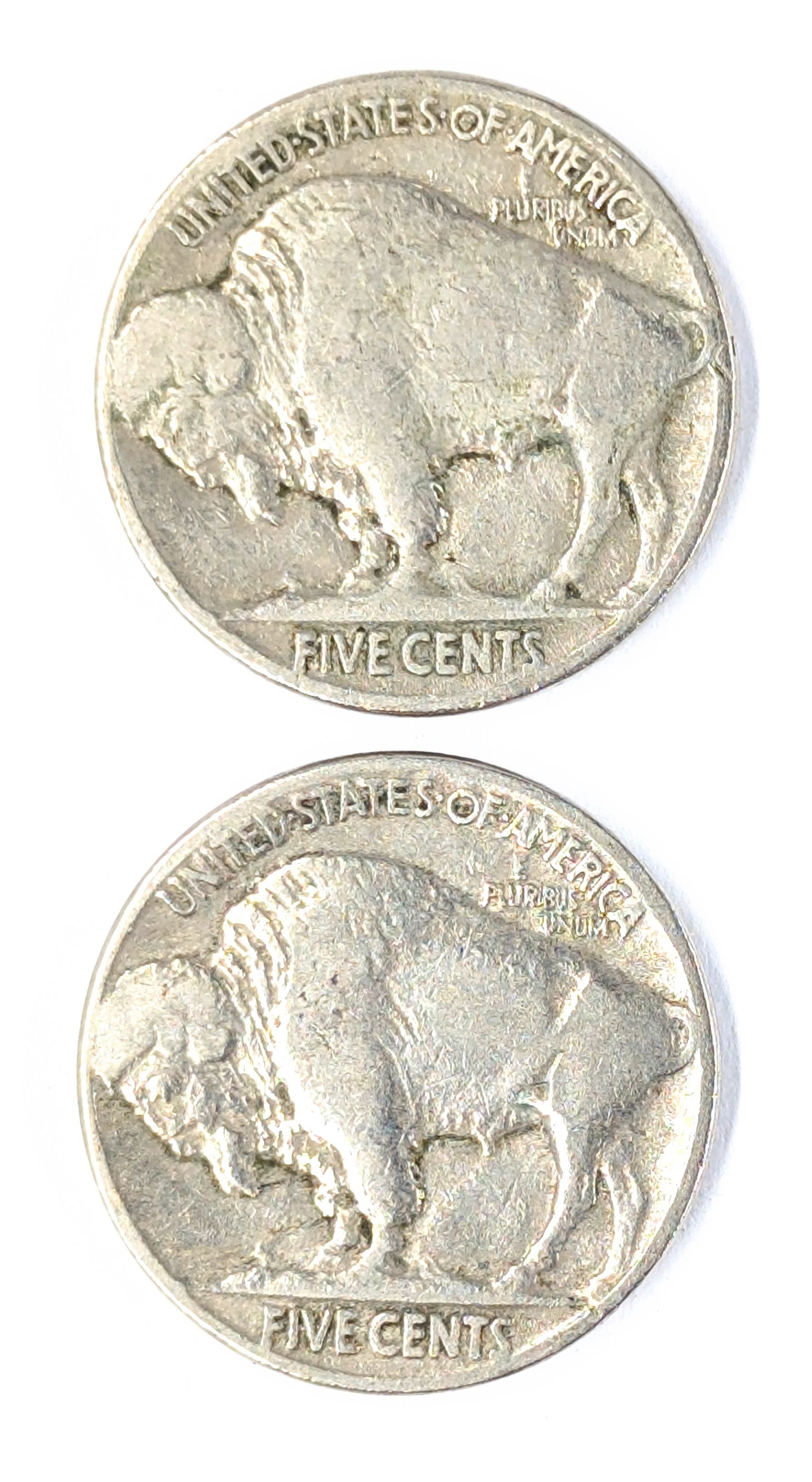 Lot of 2 Buffalo Head Nickels - Both 1928 - 2