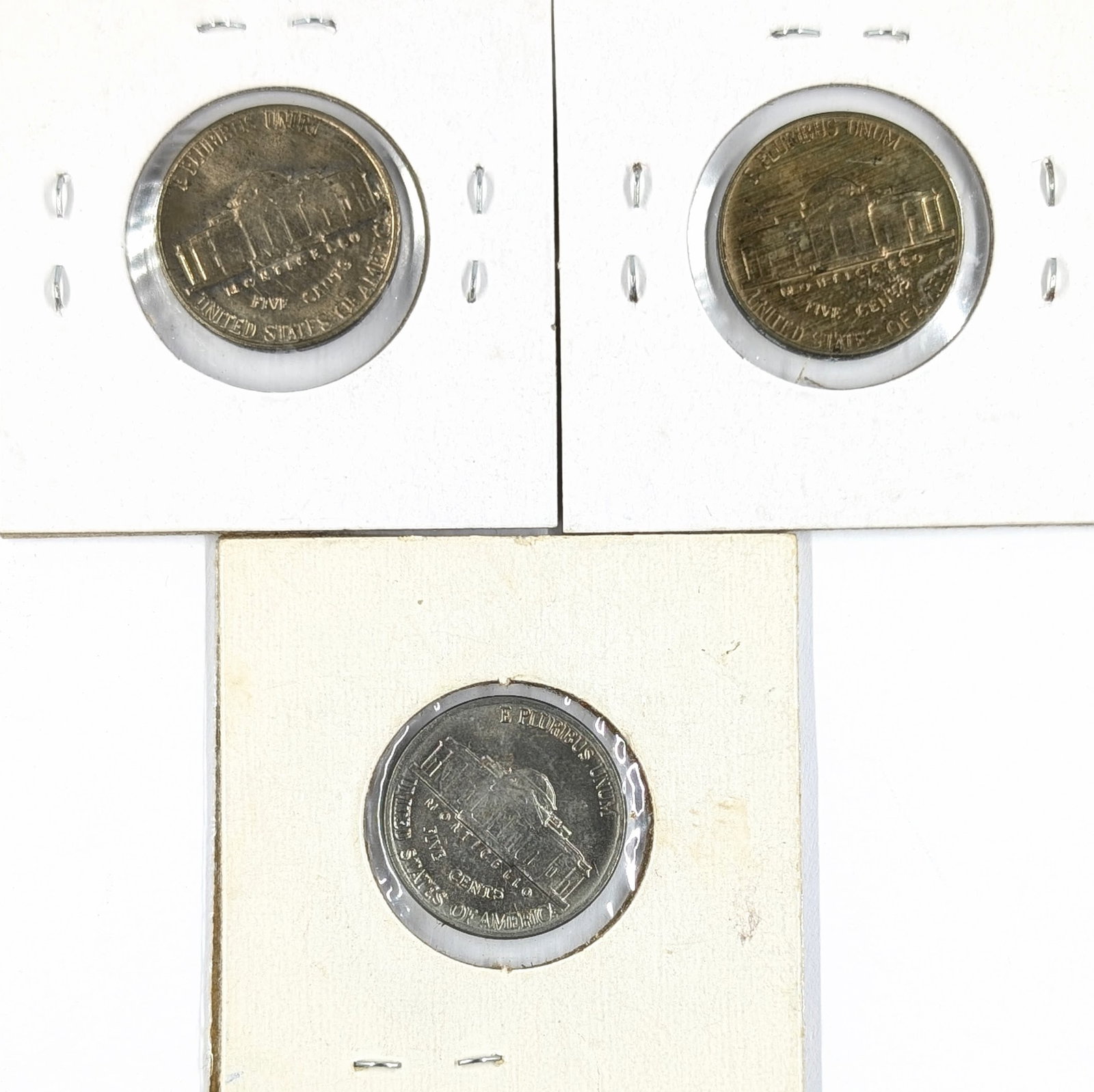 Lot of 3 Jefferson Nickels - 1958-D, 1966, 1984-P - 2