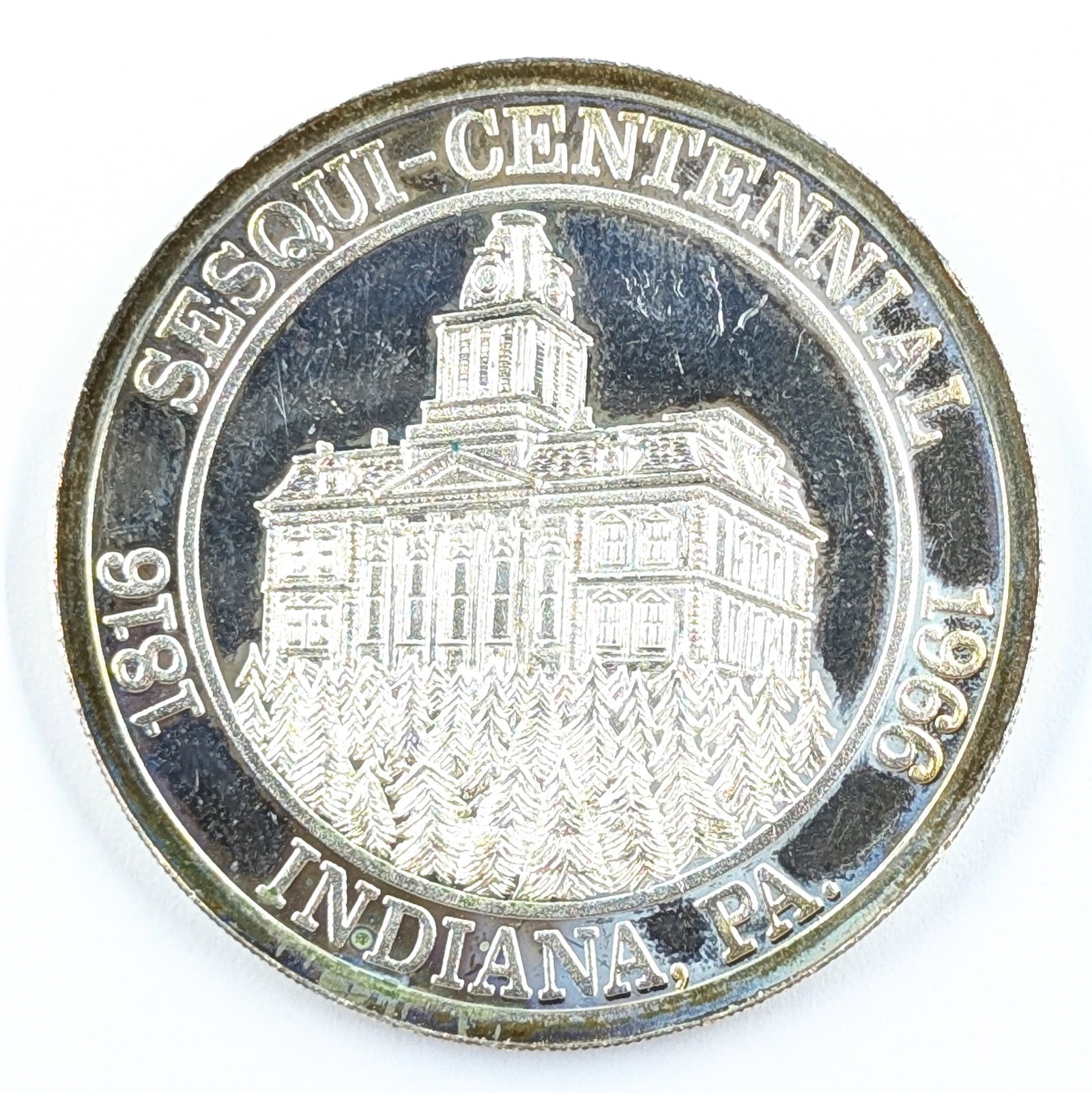 22.88 Gram Sterling Silver - 1966 Indiana, PA Souvenir Dollar: Sterling Silver