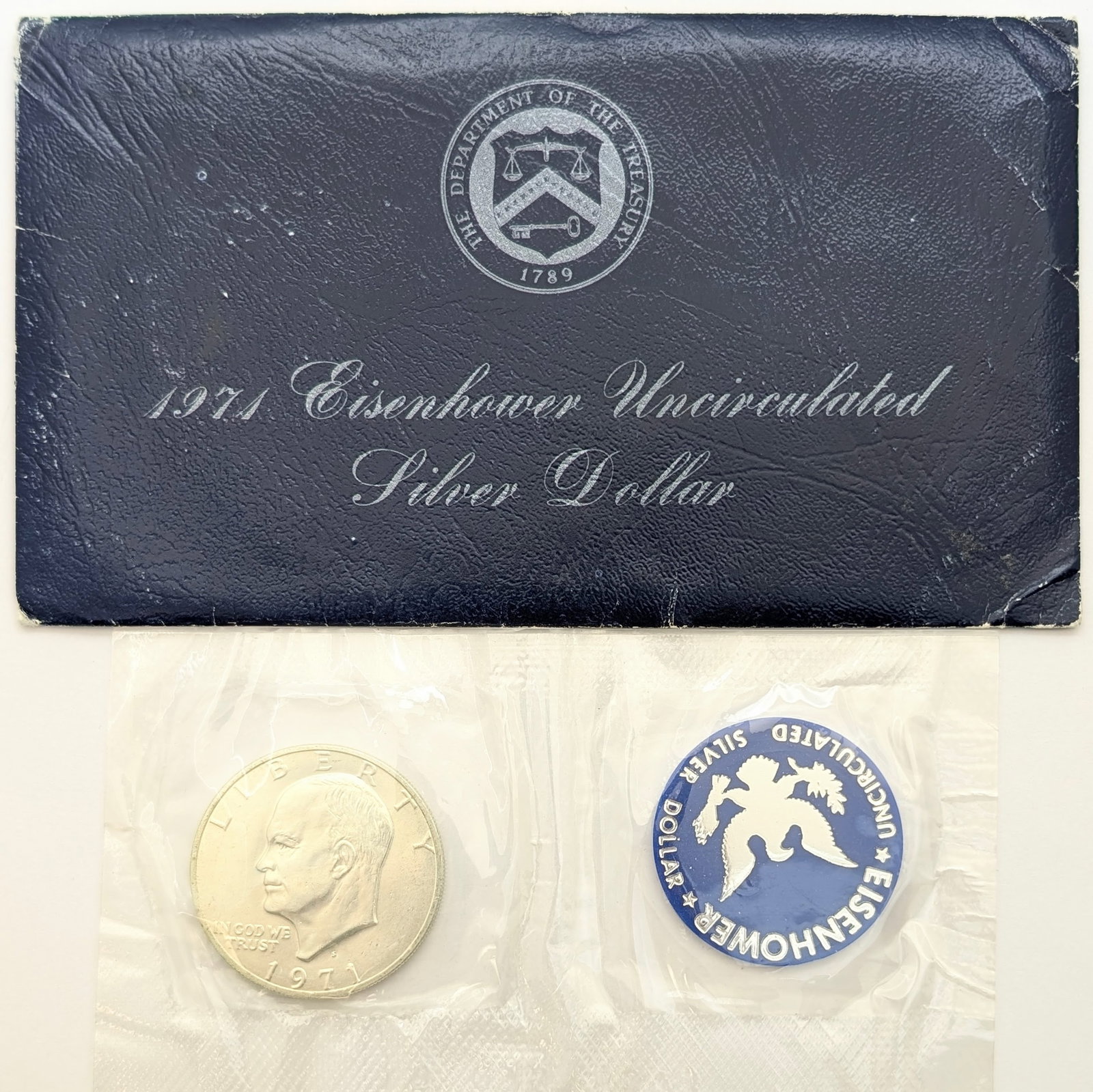 1971-S Eisenhower " Ike" Uncirculated Silver Dollar: Silver