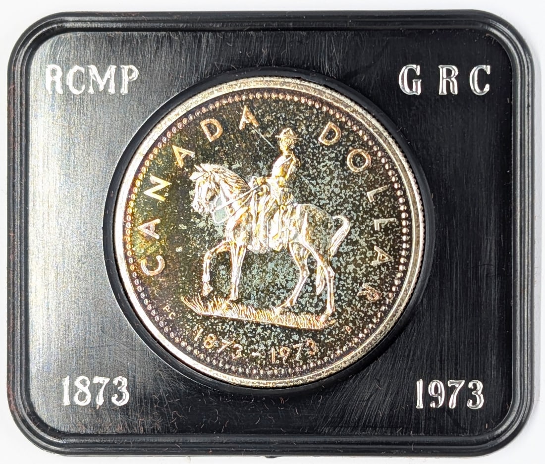 1973 Silver Canadian Dollar - Toned - 2