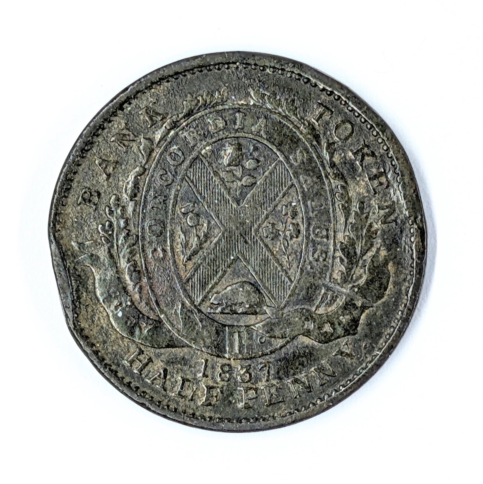 1837 Canadian 1/2 Penny - 2