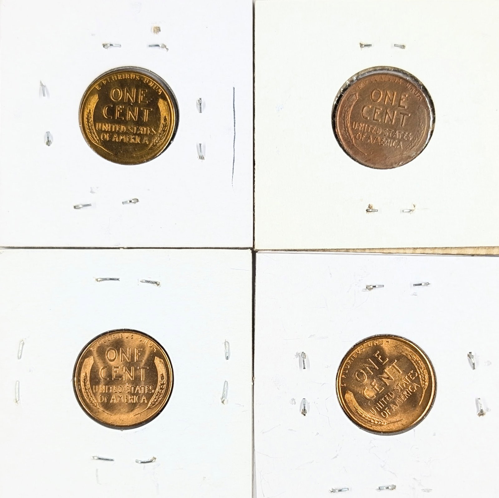 Lot of 4 Wheat Cents - Uncirculated 1942-1949 - 2