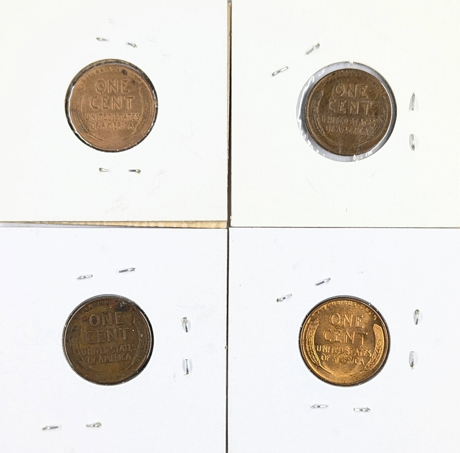 Lot of 4 Wheat Cents - 1940-1942 - Some Uncirculated - 2