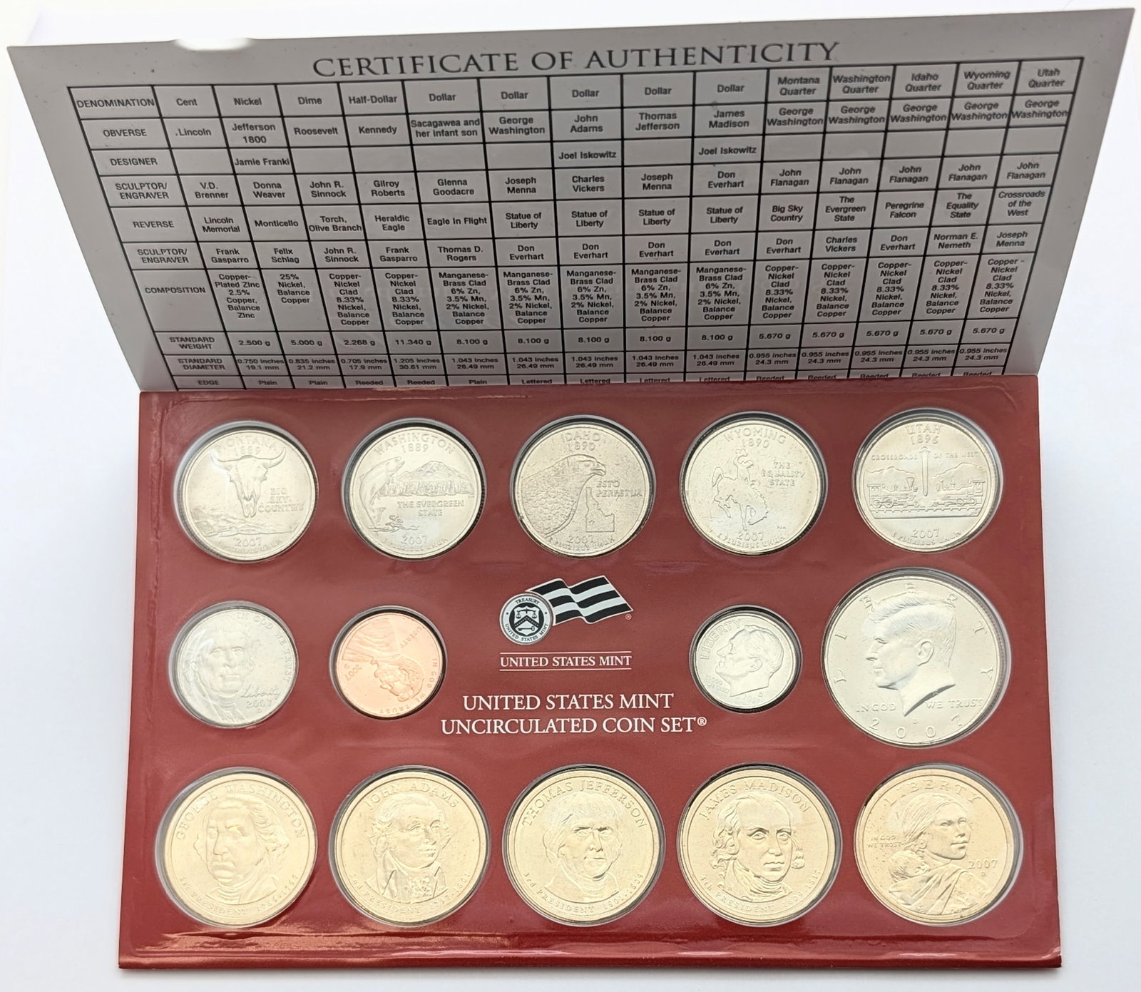 2007-D US Mint Uncirculated Coin Set: Coin