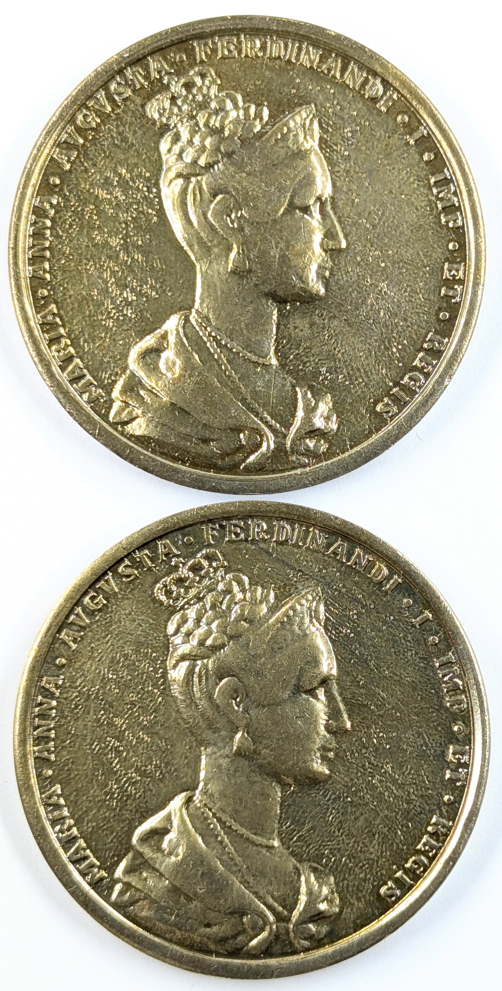 Lot of 2 Coronation of Maria Anna Medals: Medal