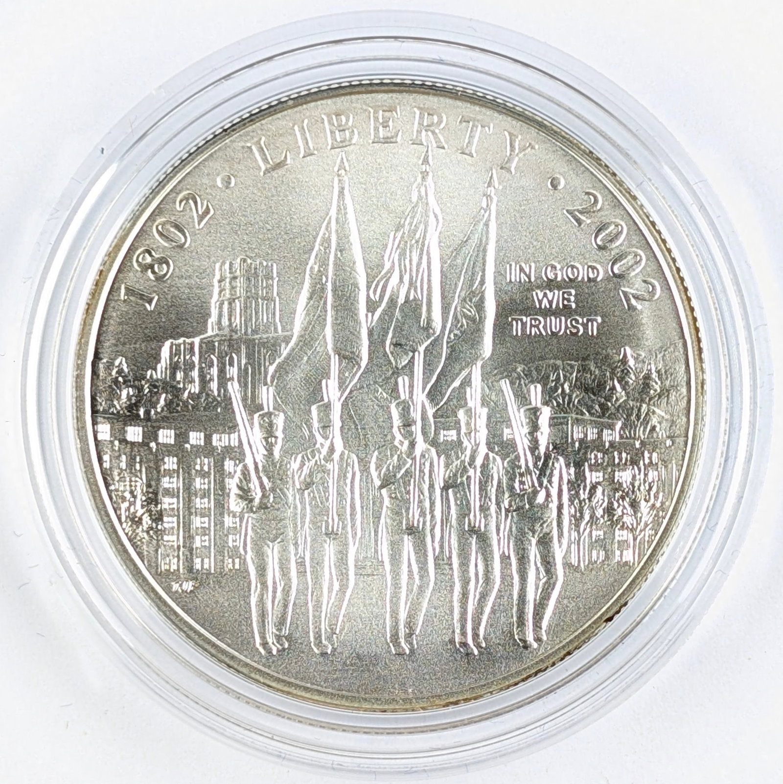 2002 US Military Academy Bicentennial Uncirculated Silver Dollar w/ COA - 2