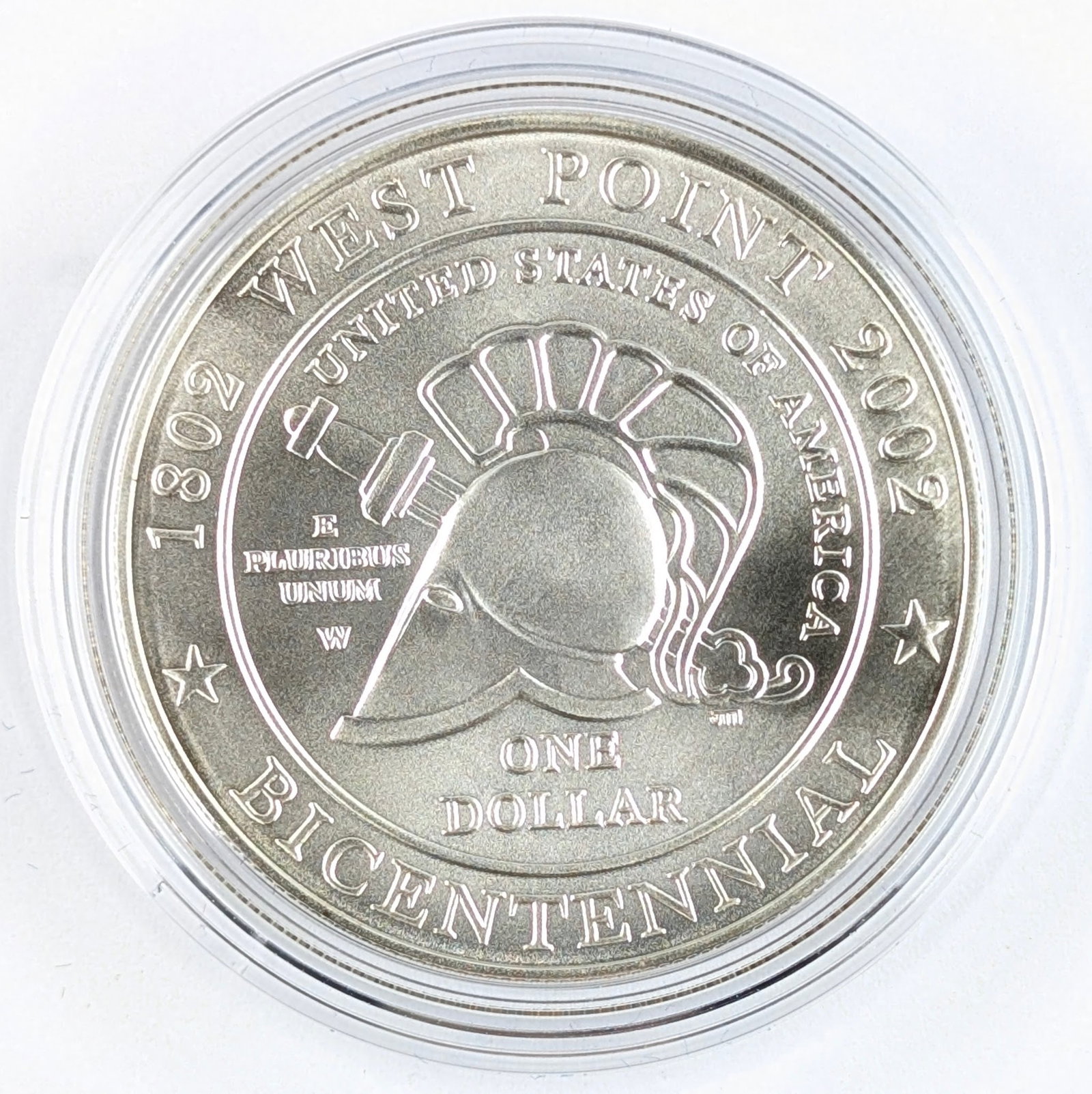 2002 US Military Academy Bicentennial Uncirculated Silver Dollar w/ COA - 3