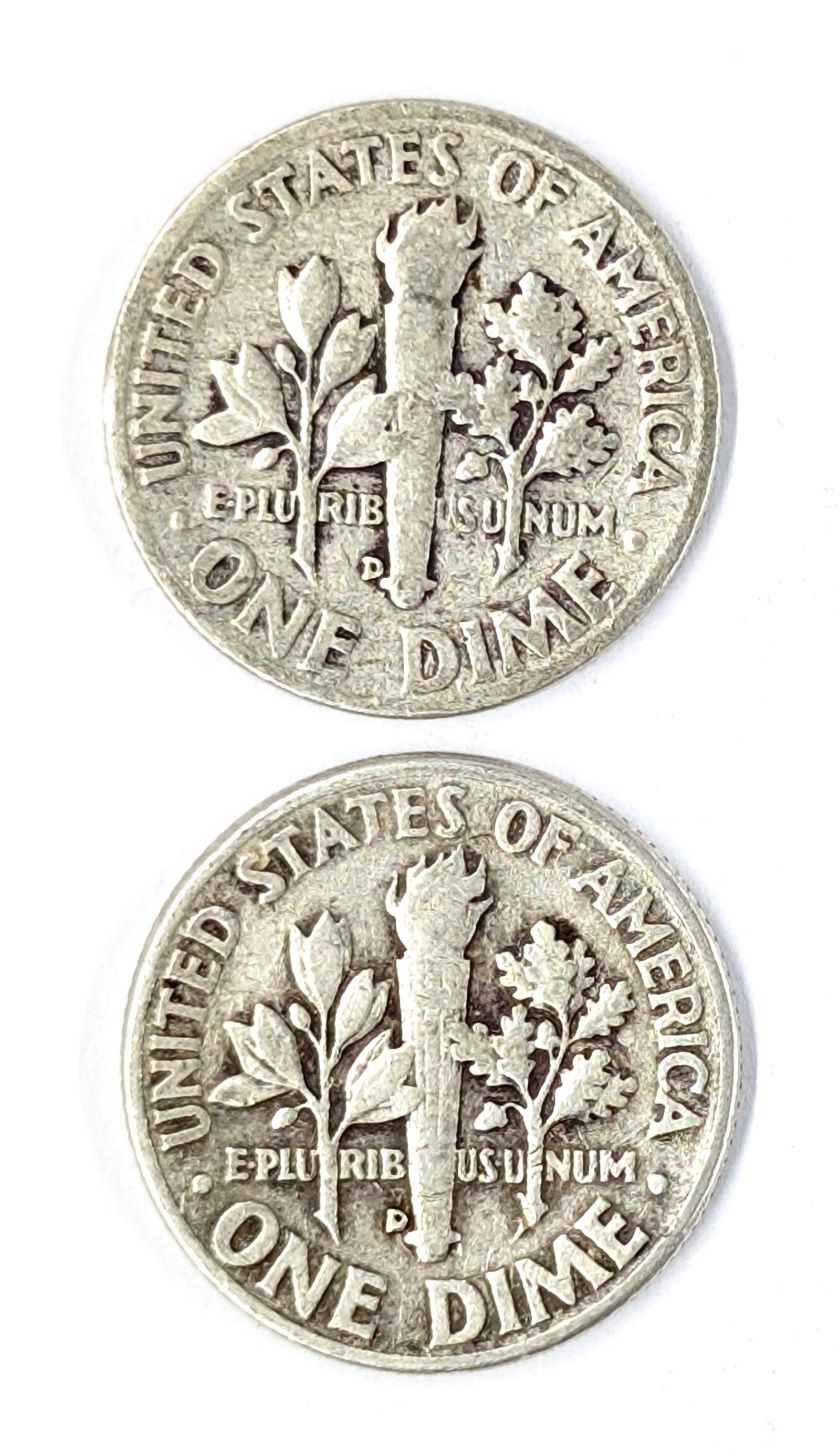 Lot of 2 Silver Roosevelt Dimes - 1952-D, 1959-D - 2