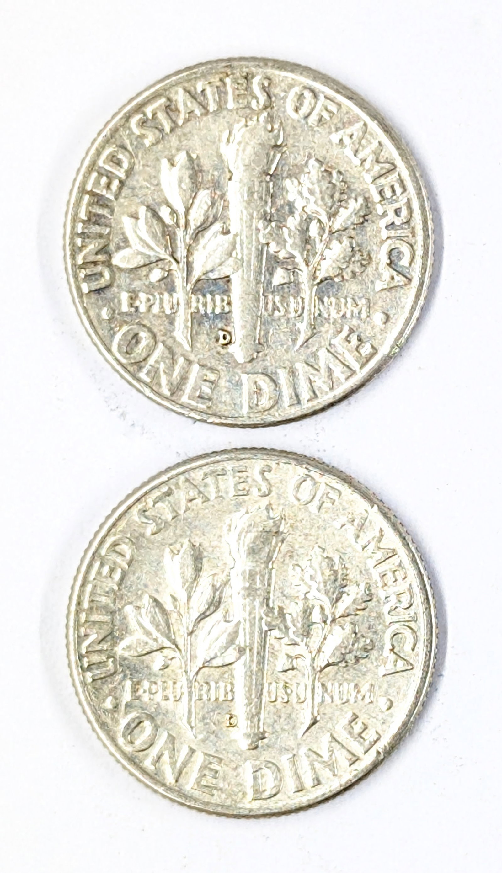 Lot of 2 Silver Roosevelt Dimes - 1963-D, 1964-D - 2