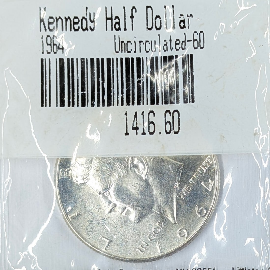 1964 Silver John F Kennedy Half Dollar - Uncirculated: Silver