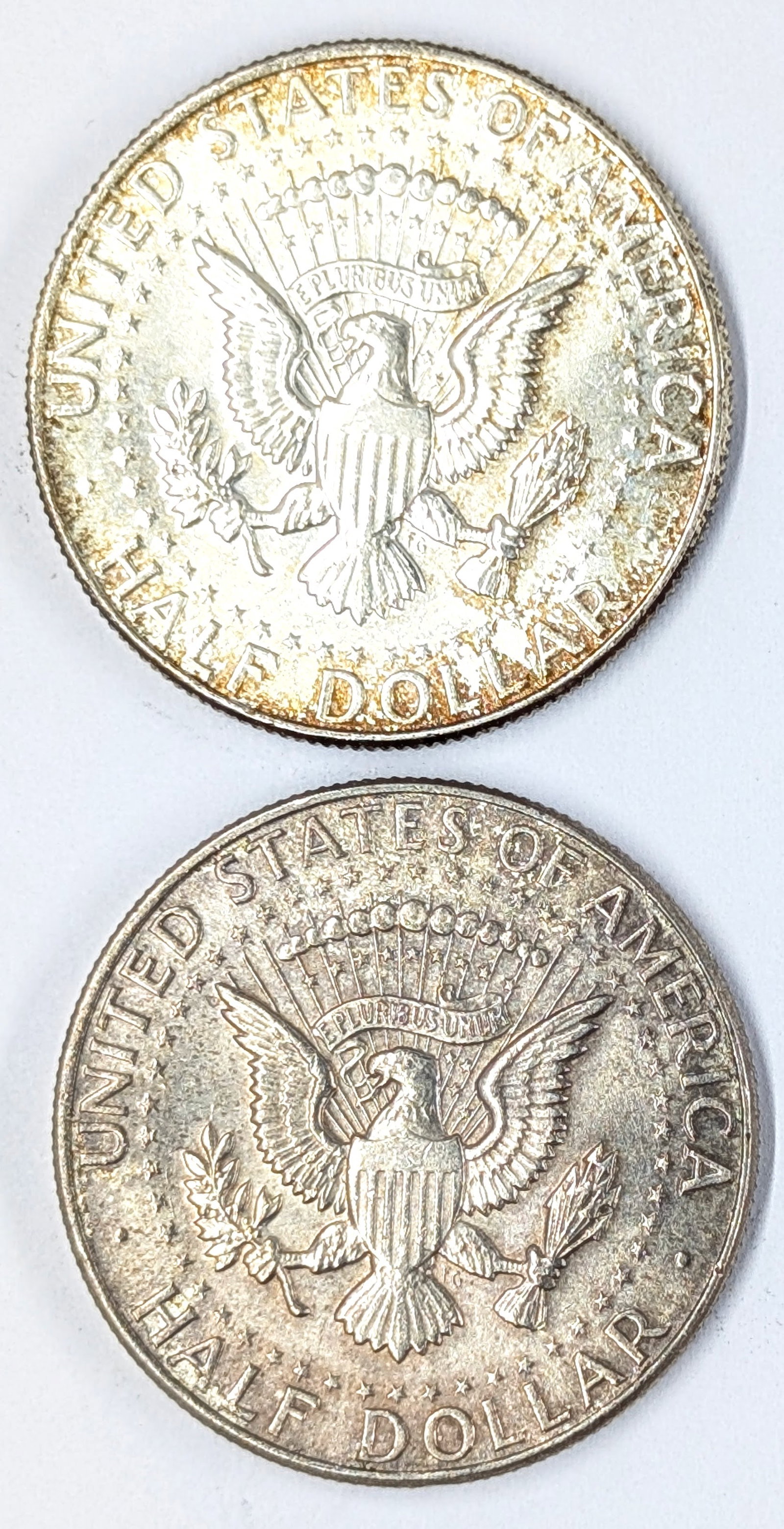 Lot of 2 Silver 1964 John F Kennedy Half Dollars - 2