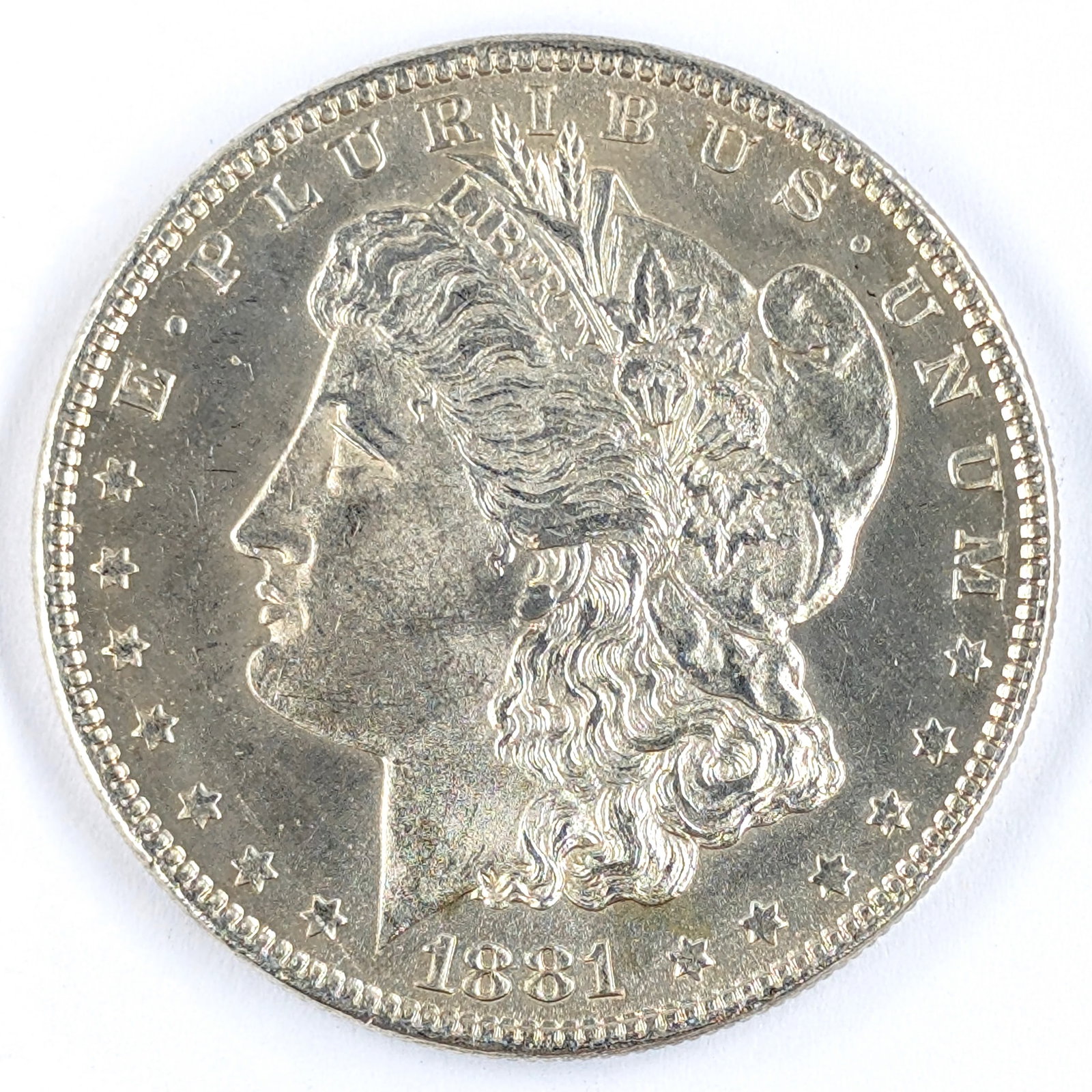 1881-O Morgan Silver Dollar: Silver