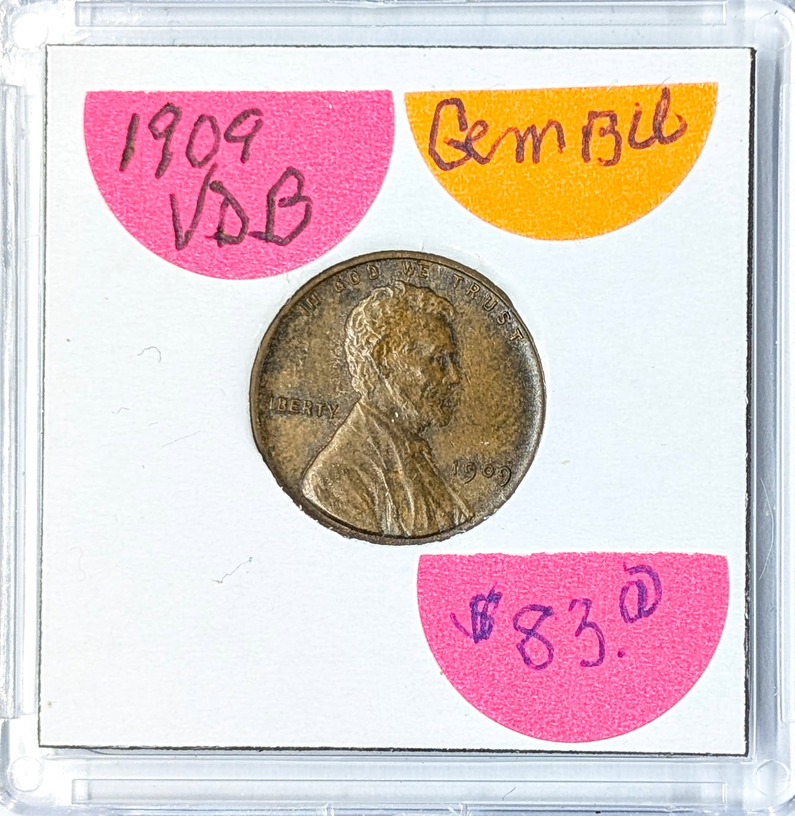 1909 VDB Wheat Cent- Semi Key Date, Great Condition: First Year of Issue
