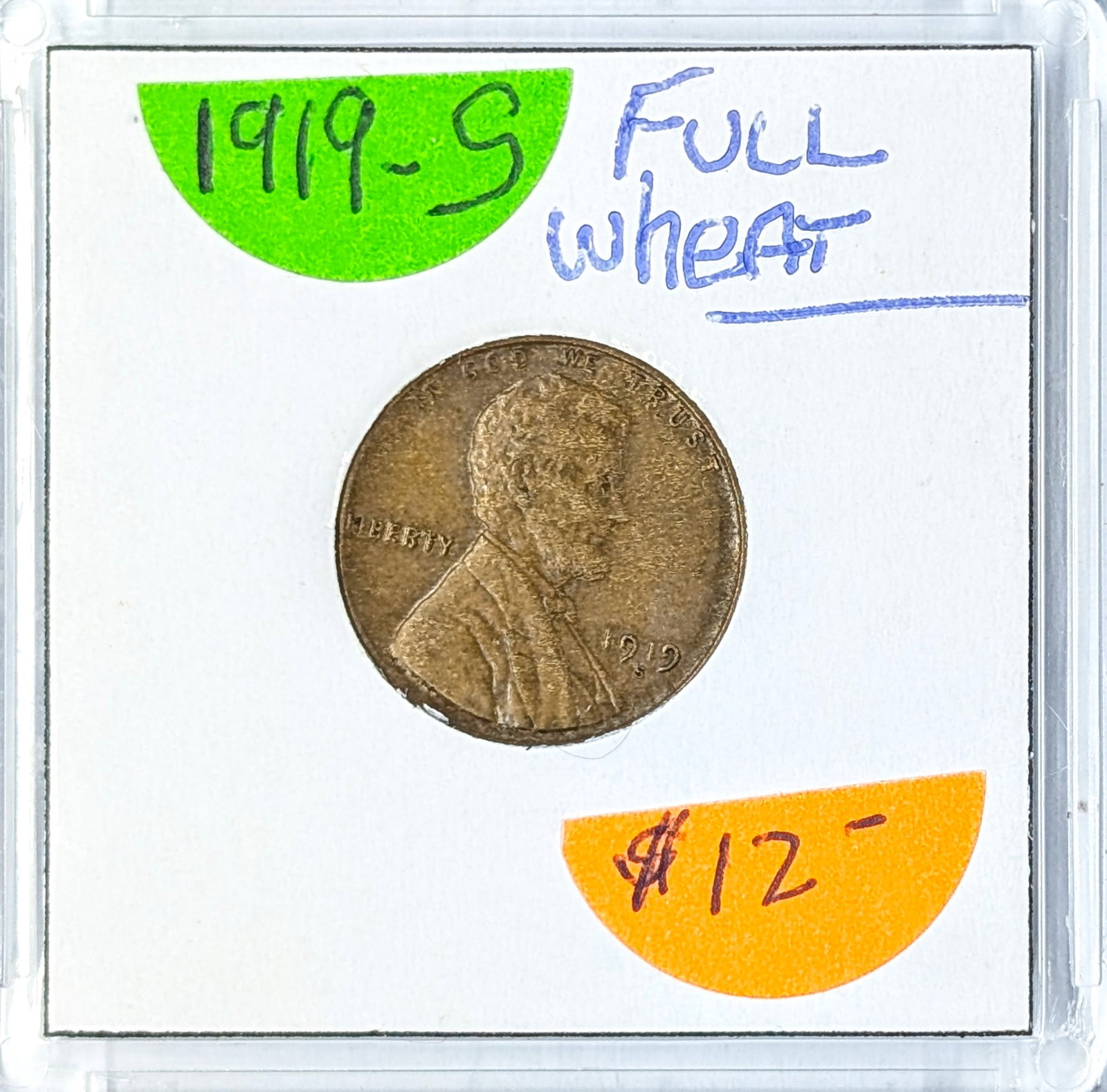 1919-S Wheat Cent- Full Wheat (1 of 2)