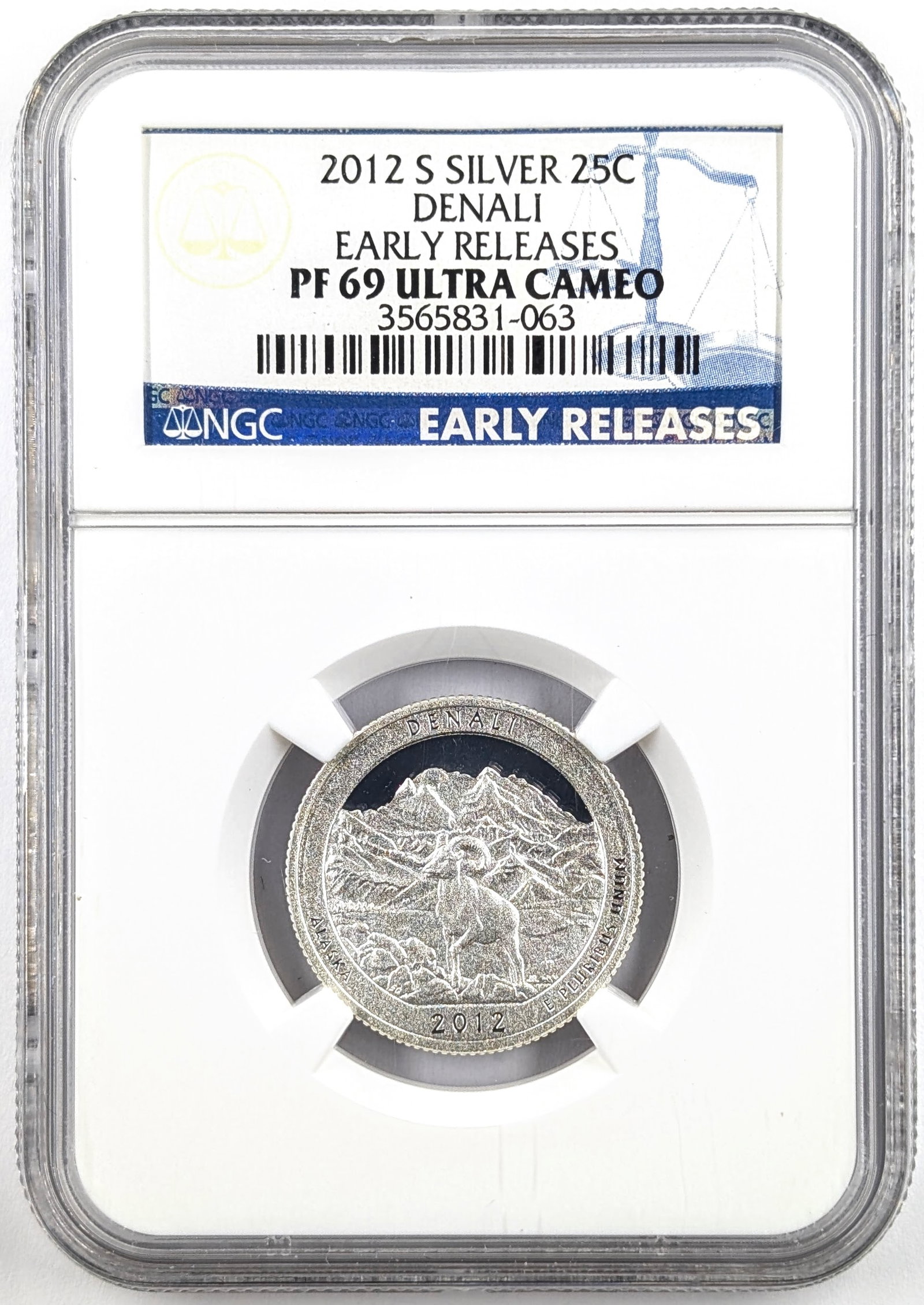 NGC 2012-S PF 69 Ultra America the Beautiful Quarter- Denali: Early Release