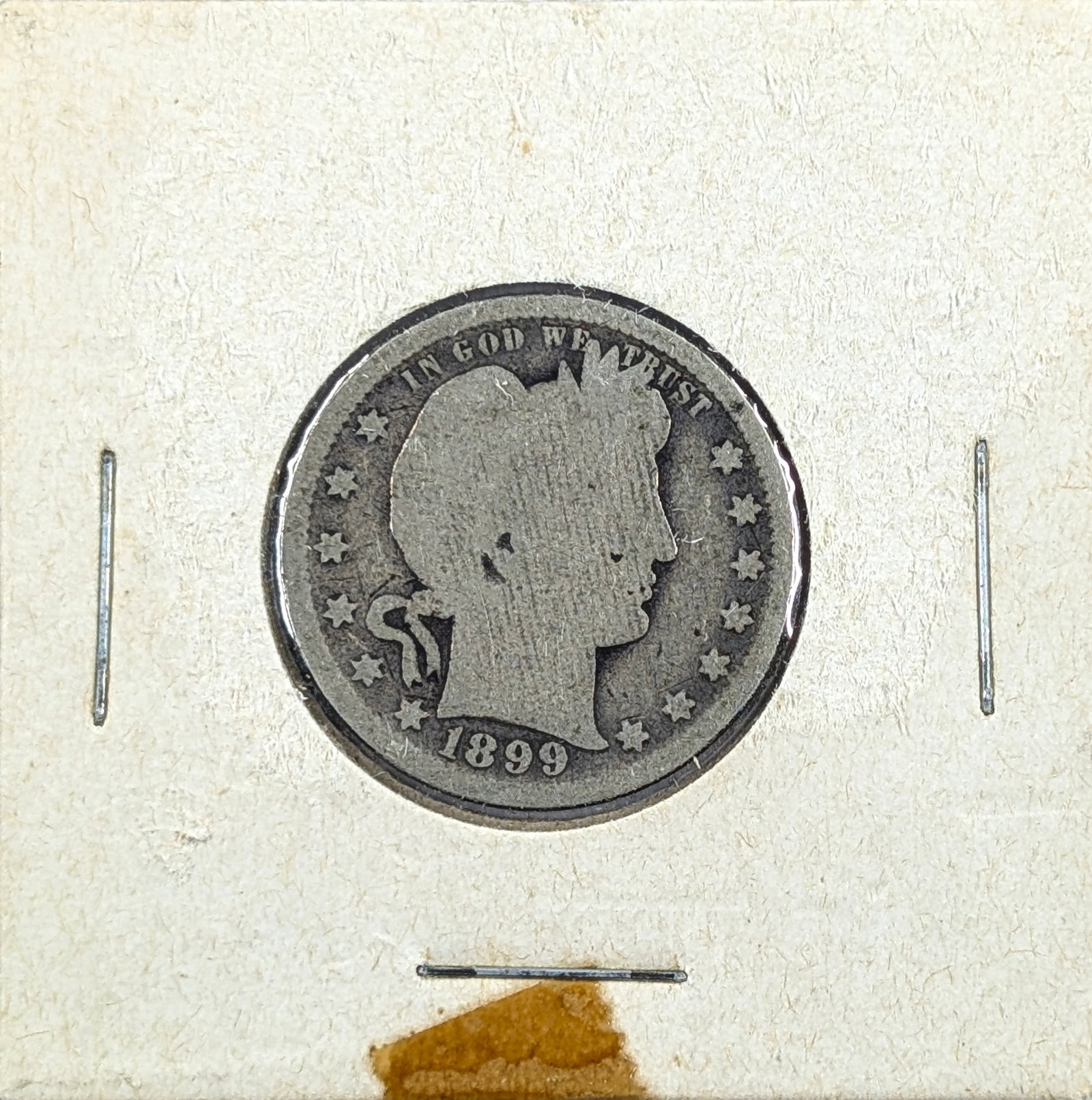 1899 Silver Barber Quarter: Silver