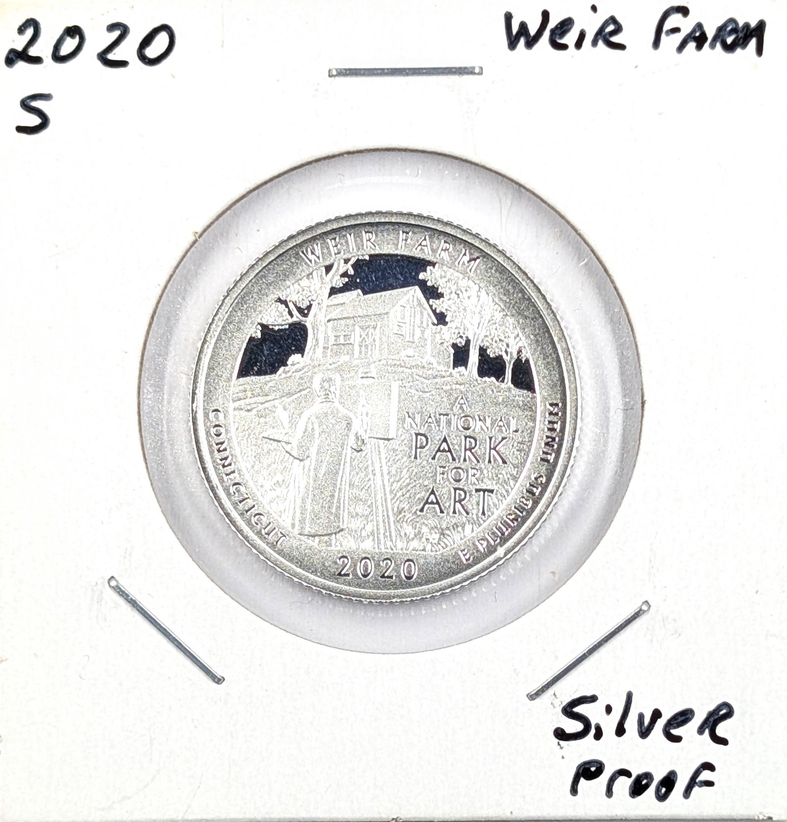 2020-S Silver Proof America the Beautiful Quarter - Weir Farm: Silver
