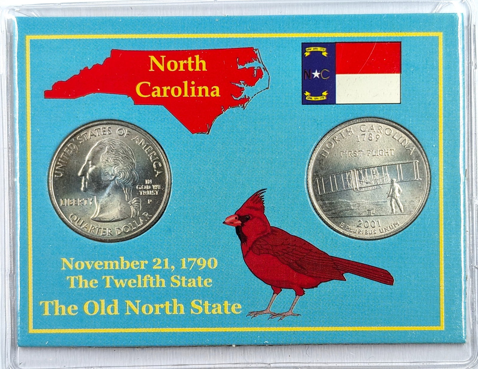 2001 P/D North Carolina State Quarters- 2 Coin Set: Coin