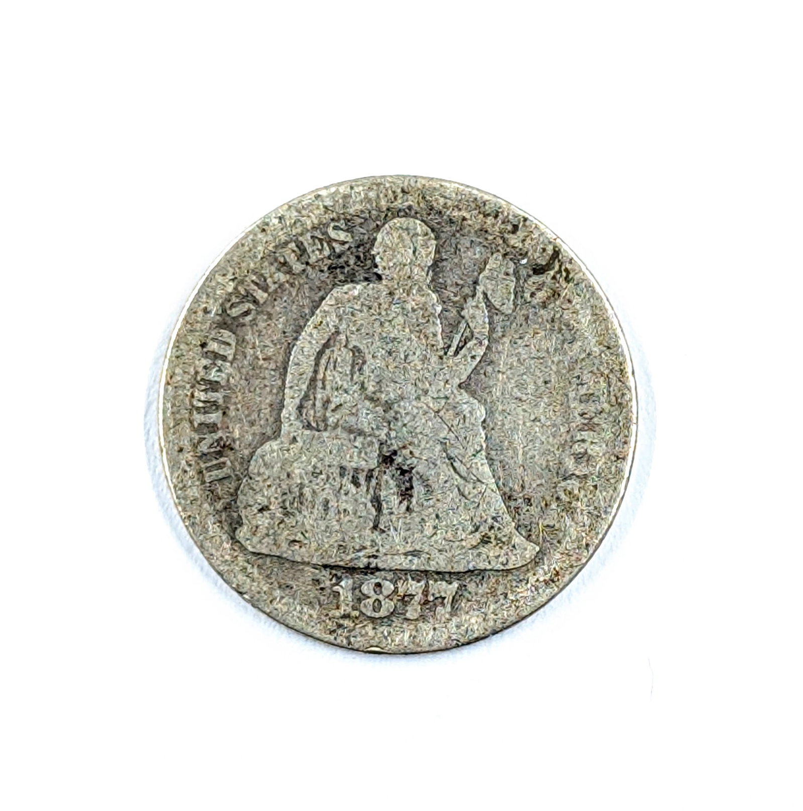 1877 Silver Seated Liberty Dime (1 of 2)