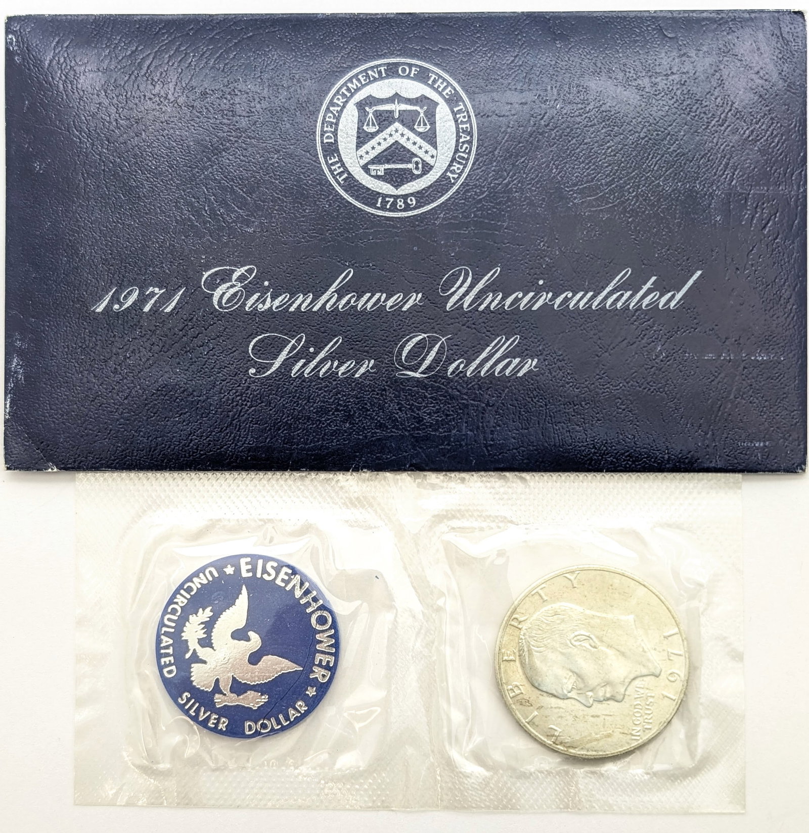 1971-S Eisenhower " Ike" Uncirculated Silver Dollar: Silver
