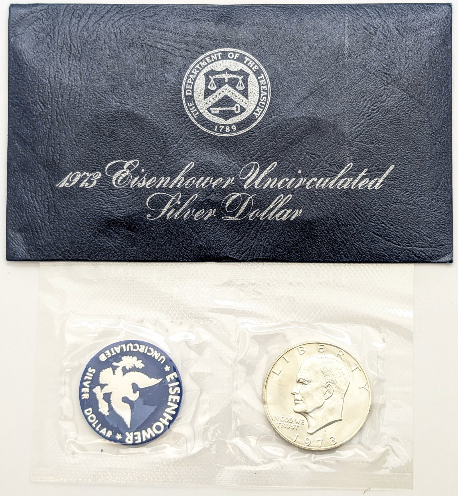 1973-S Eisenhower " Ike" Uncirculated Silver Dollar: Silver