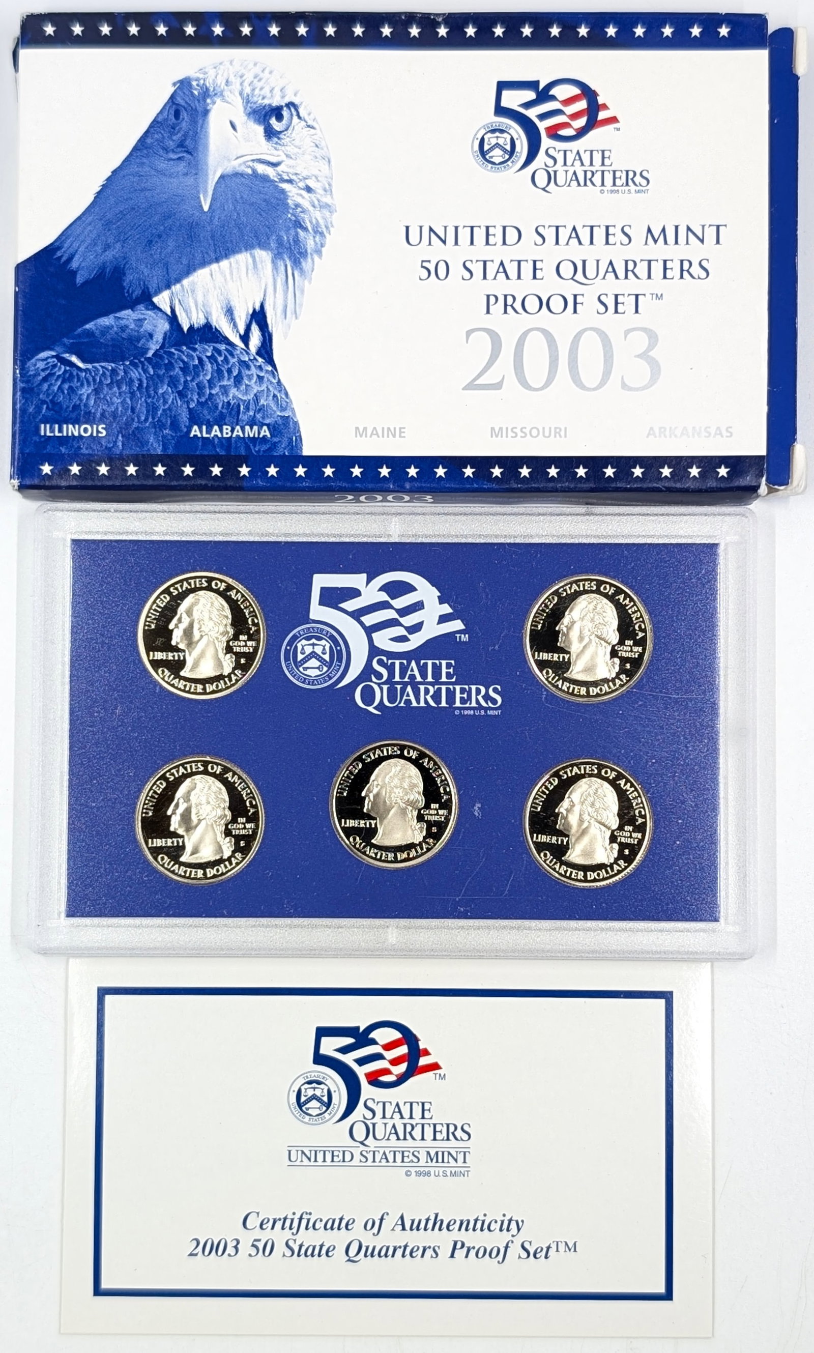 2003 US Mint 50 State Quarters Proof Set - 2