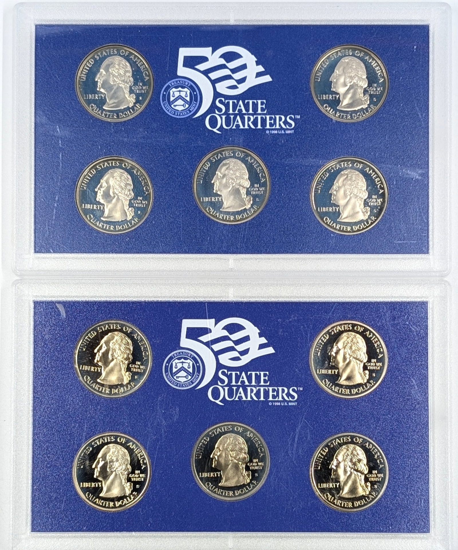 Lot of 2 US Mint 50 State Quarters Proof Sets- 1999,2001 - 2