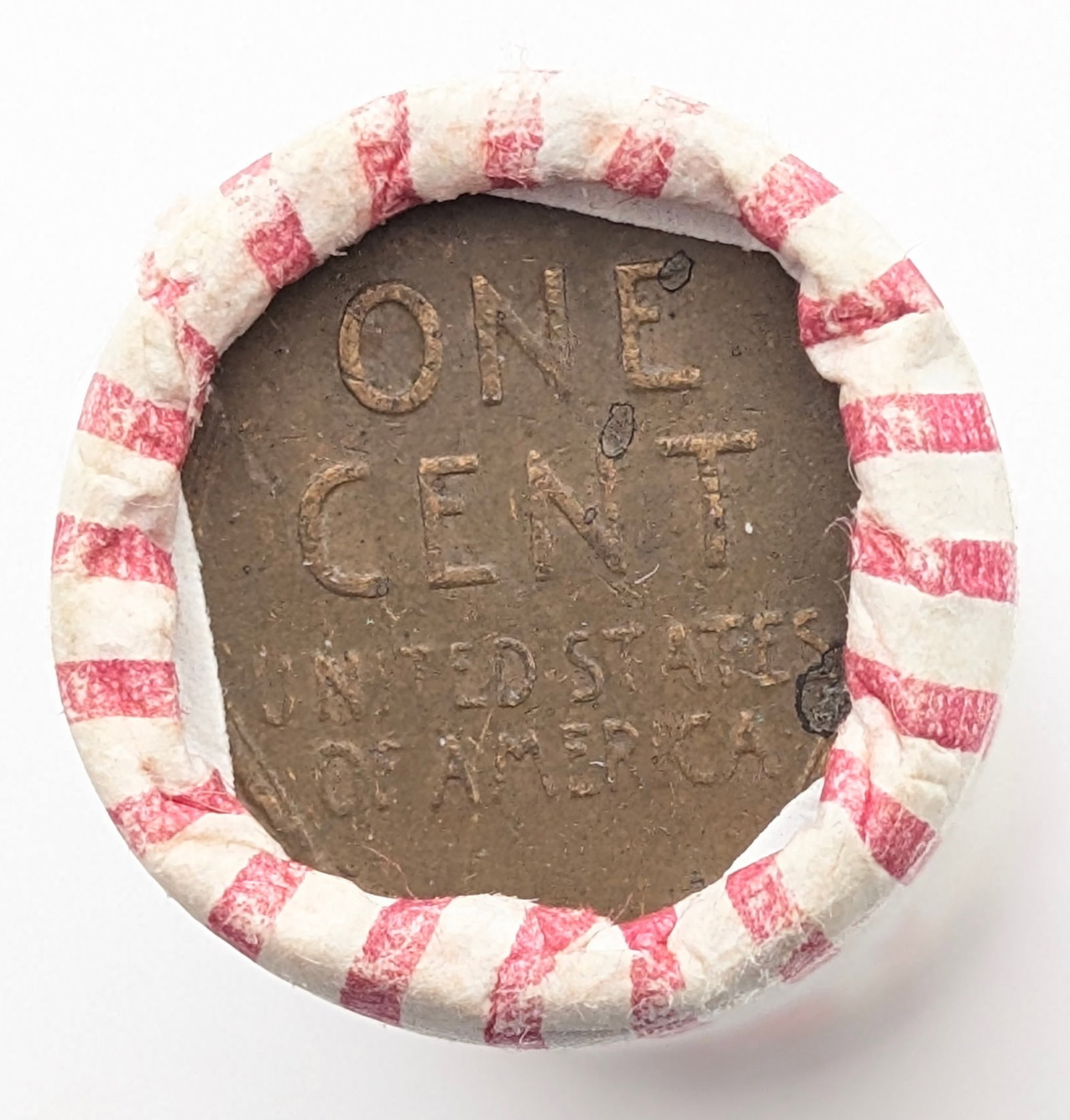 Original Bank Roll of 50 Wheat Cents - Mixed dates 1950s - 3