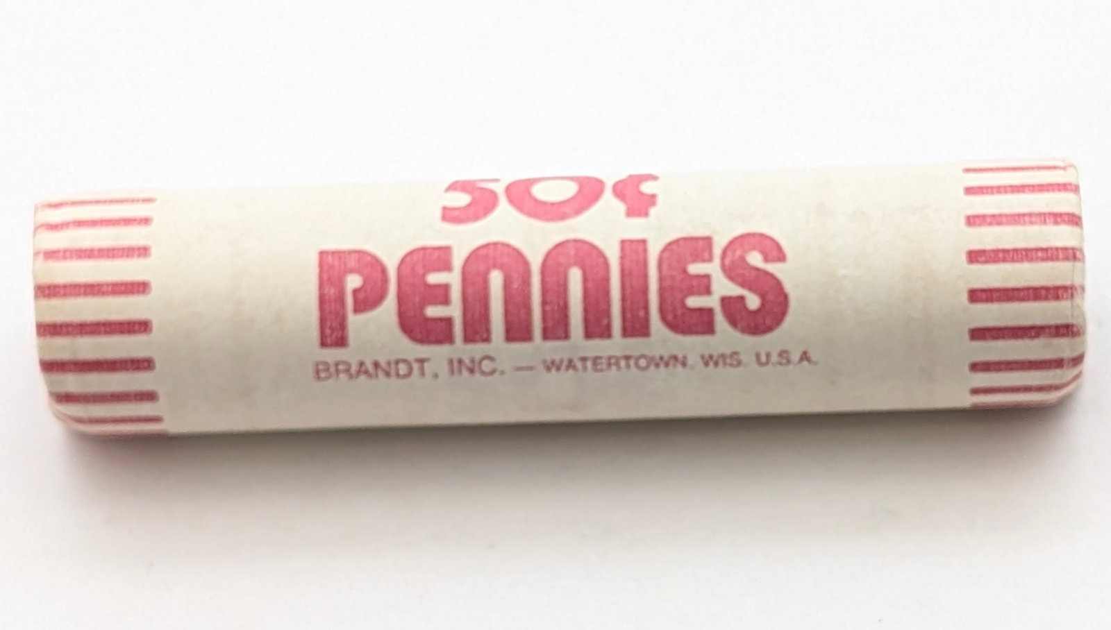 Original Bank Roll of 50 Wheat Cents - Mixed dates 1950s - 4